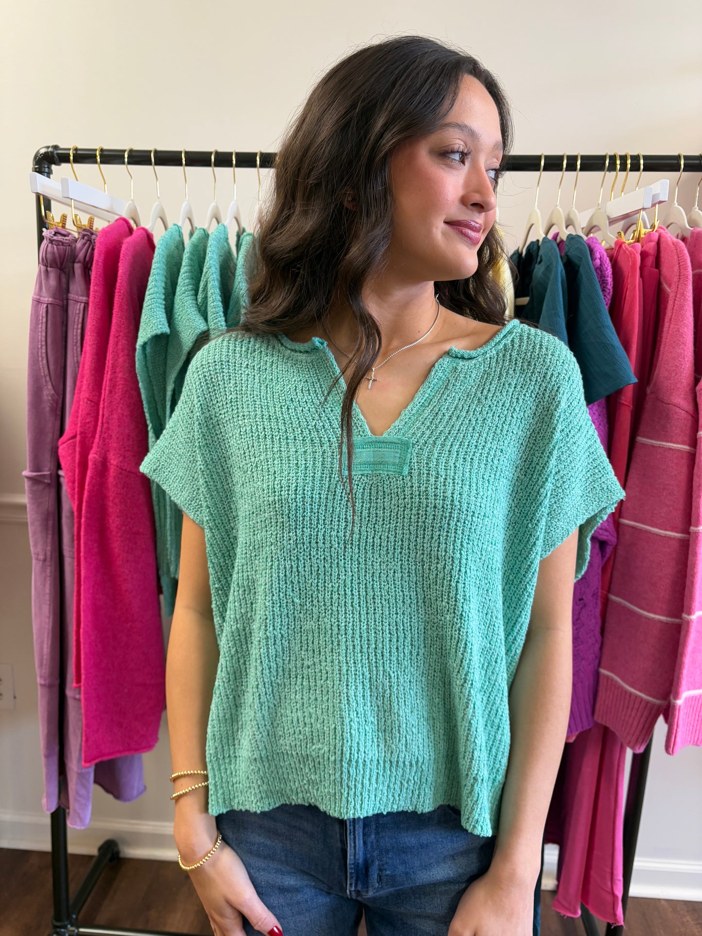 Jules Mint Sweater Top