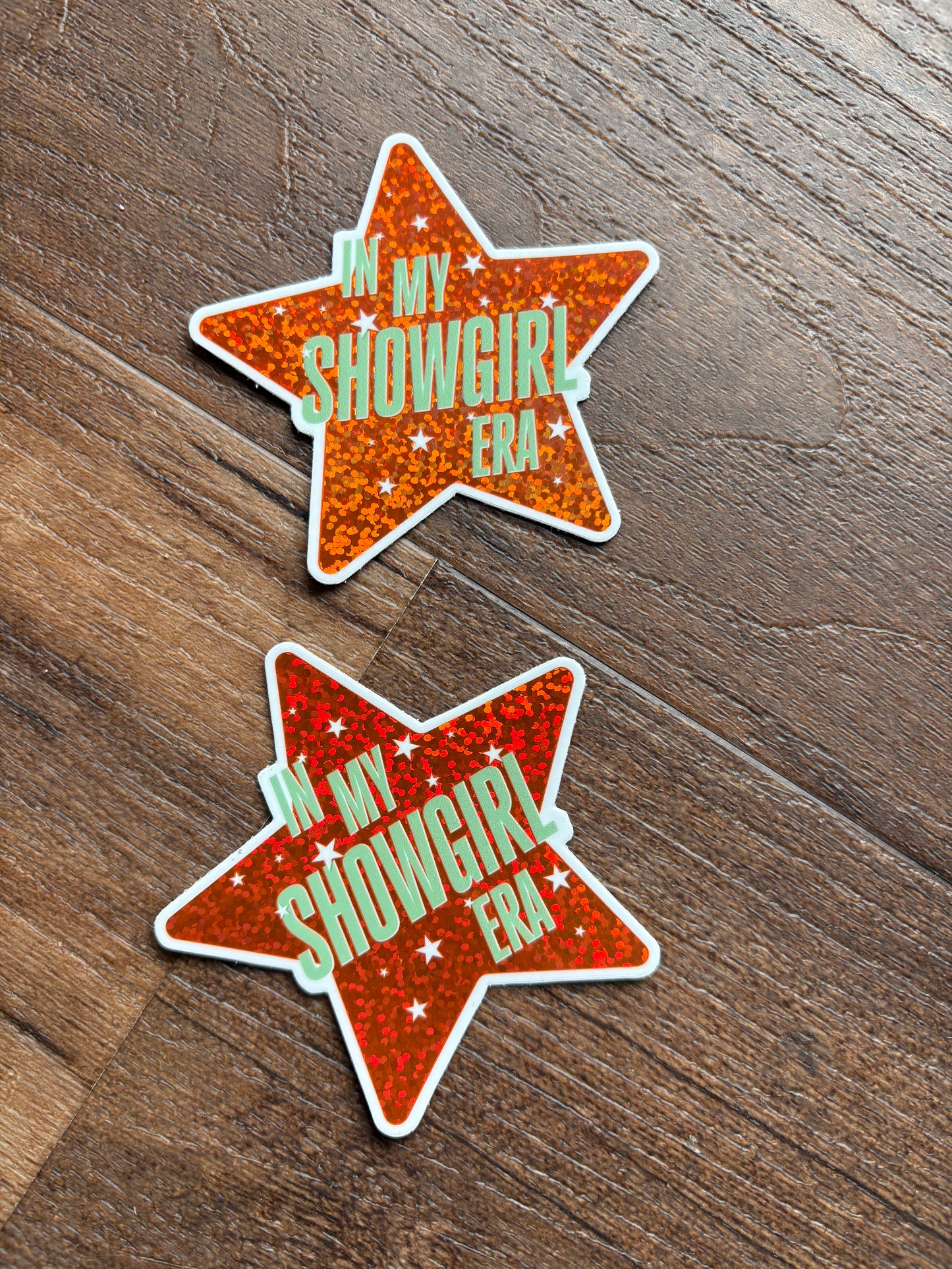 In My Showgirl Era Star Glitter Sticker