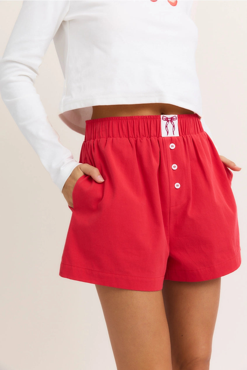 Kate Red Boxer Shorts