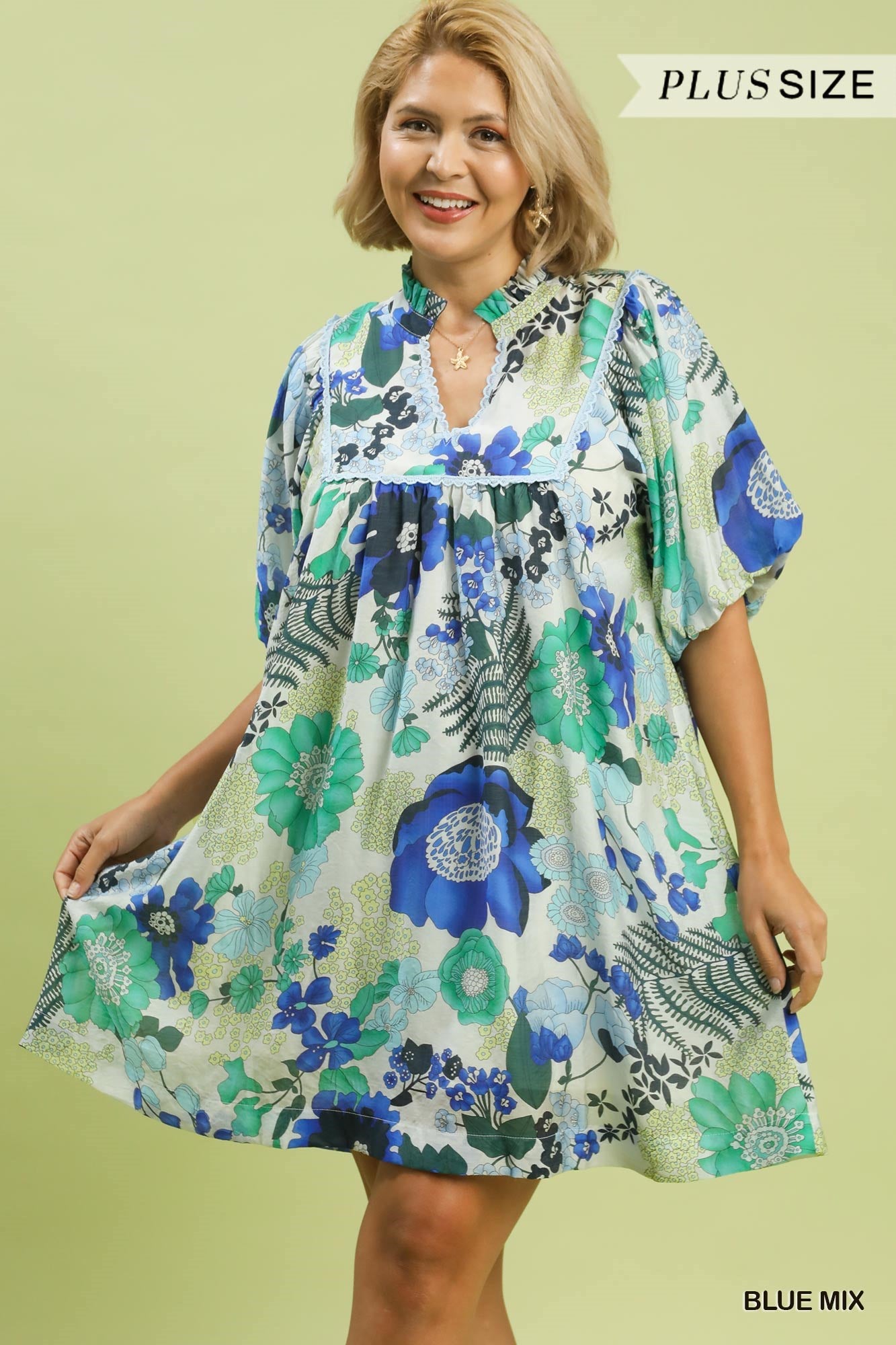 Maggie Blue Green Dress