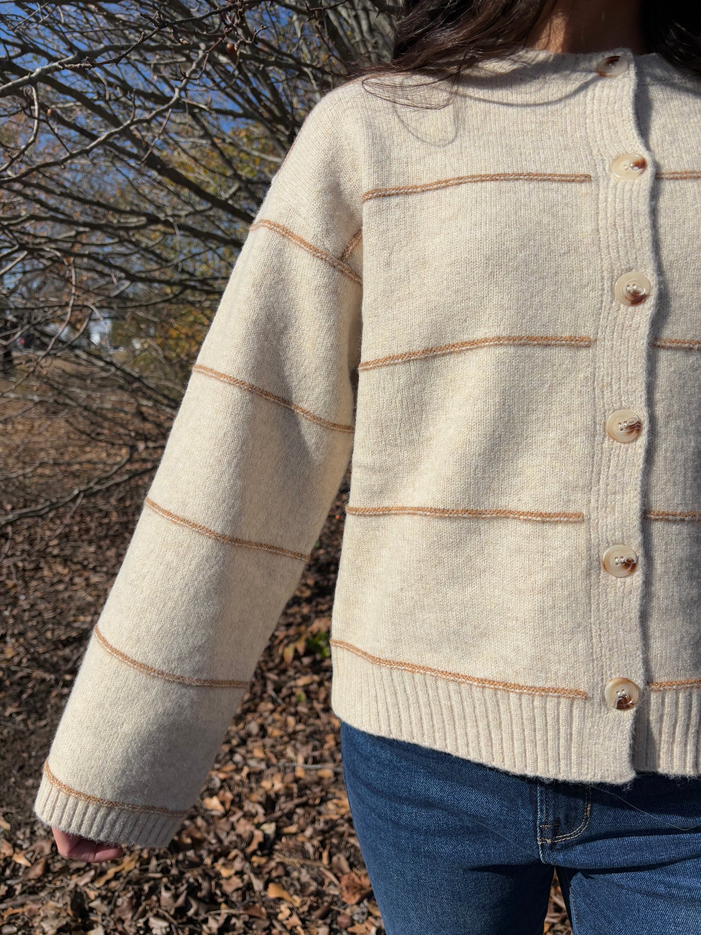 Ivory Button Cardigan