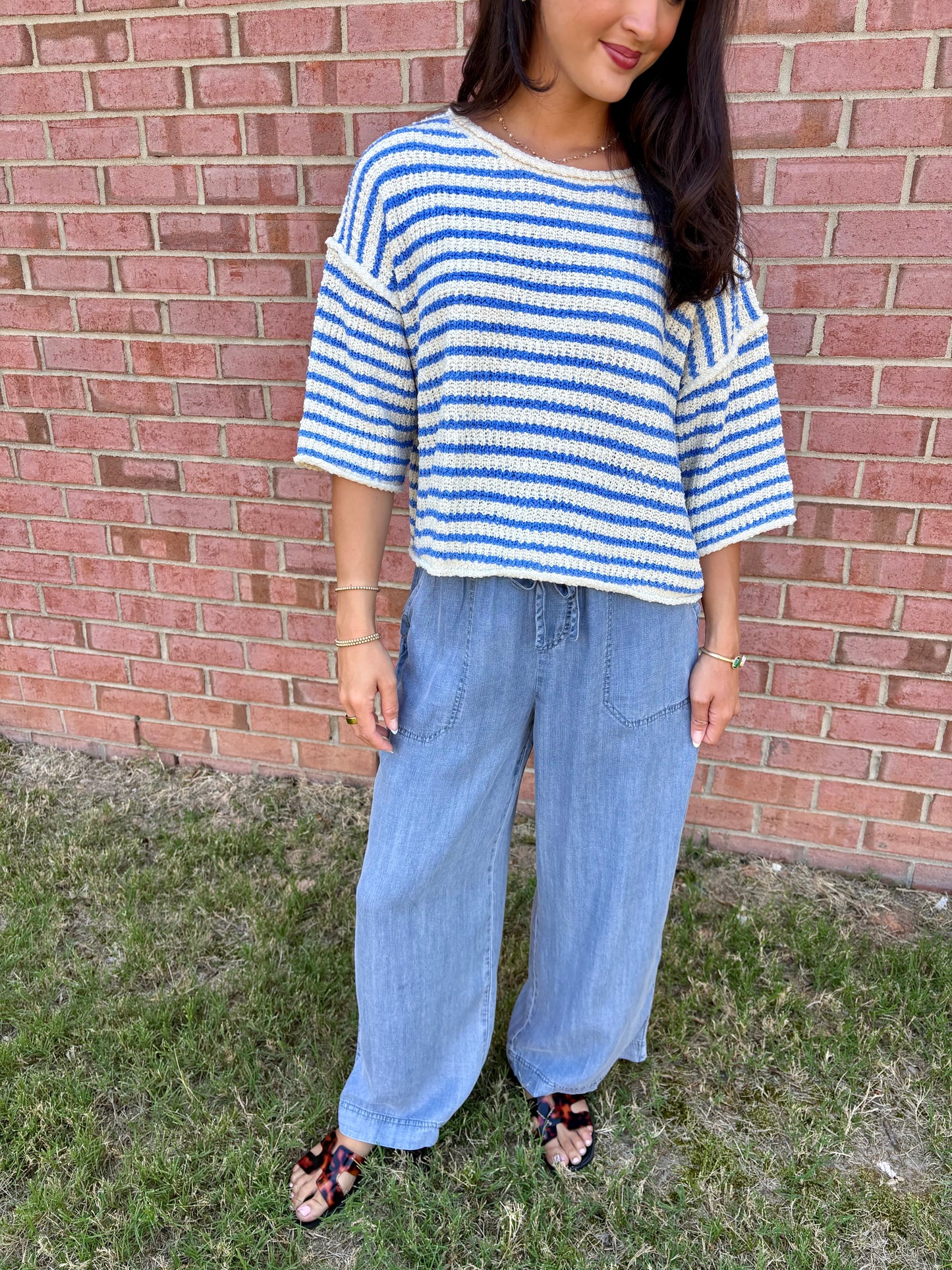 Everyday Washed Denim Soft Wide Leg Pants