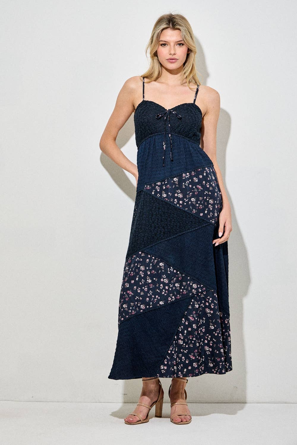 Indigo Patchwork Maxi Dress