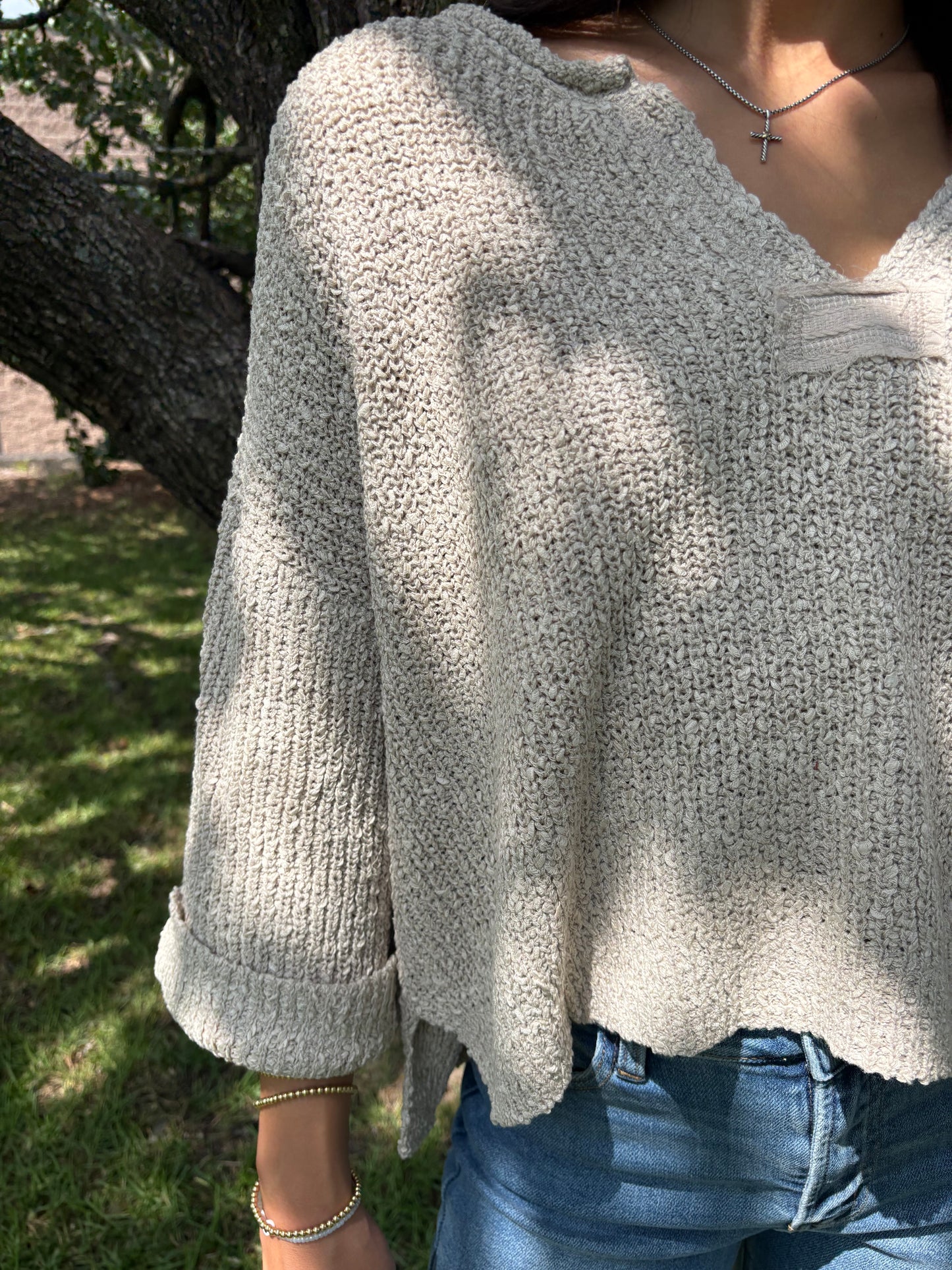 Wren Oatmeal Sweater Top
