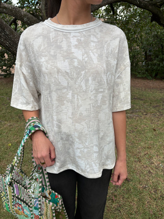 Camo Ribbed Oversized Tee