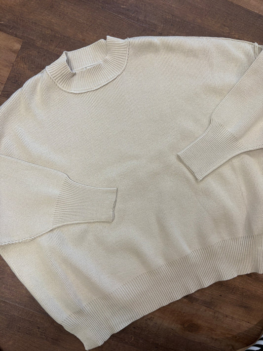 Margot Beige Oversized Sweater