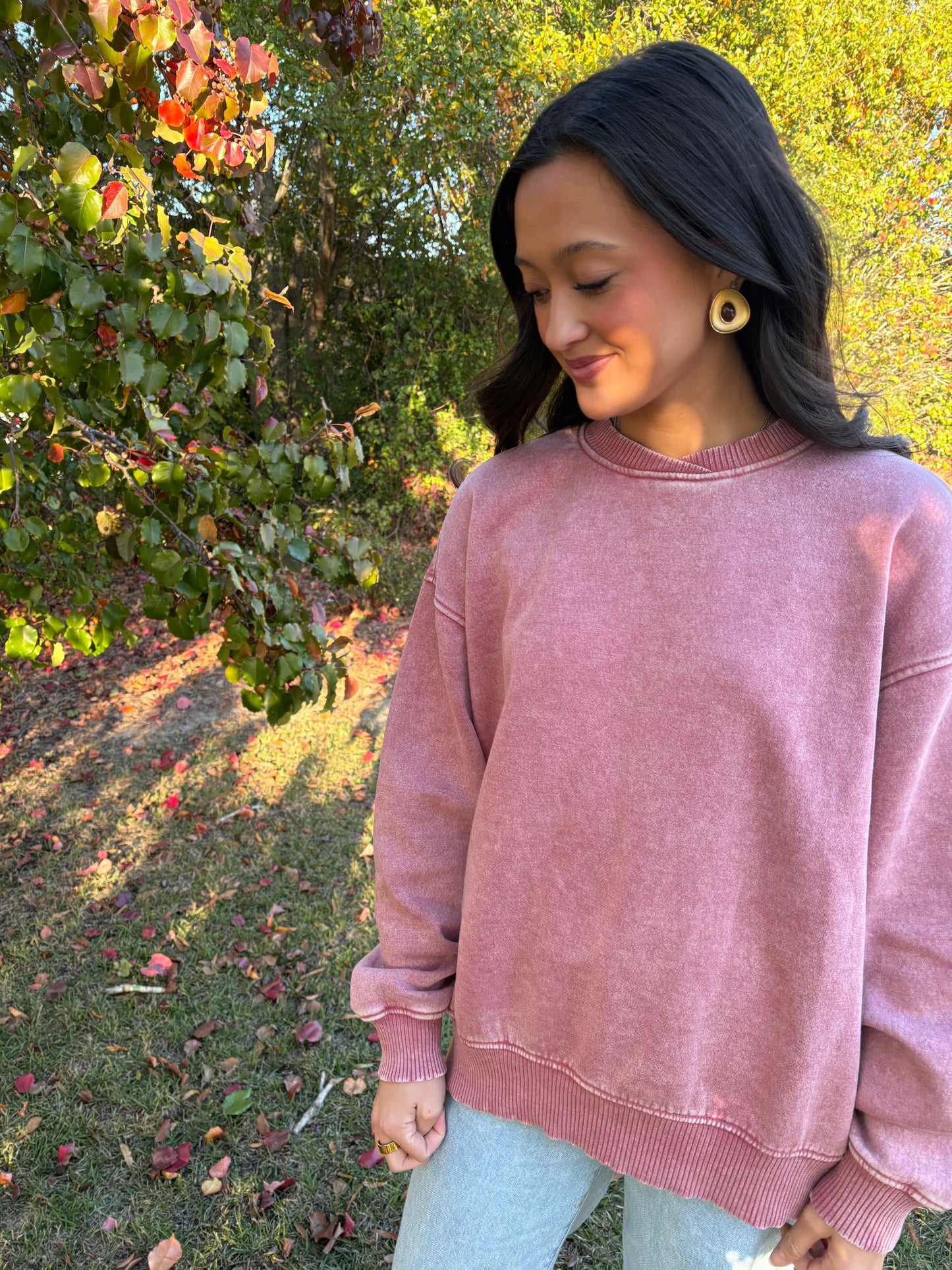 Nina Rose Washed Pullover