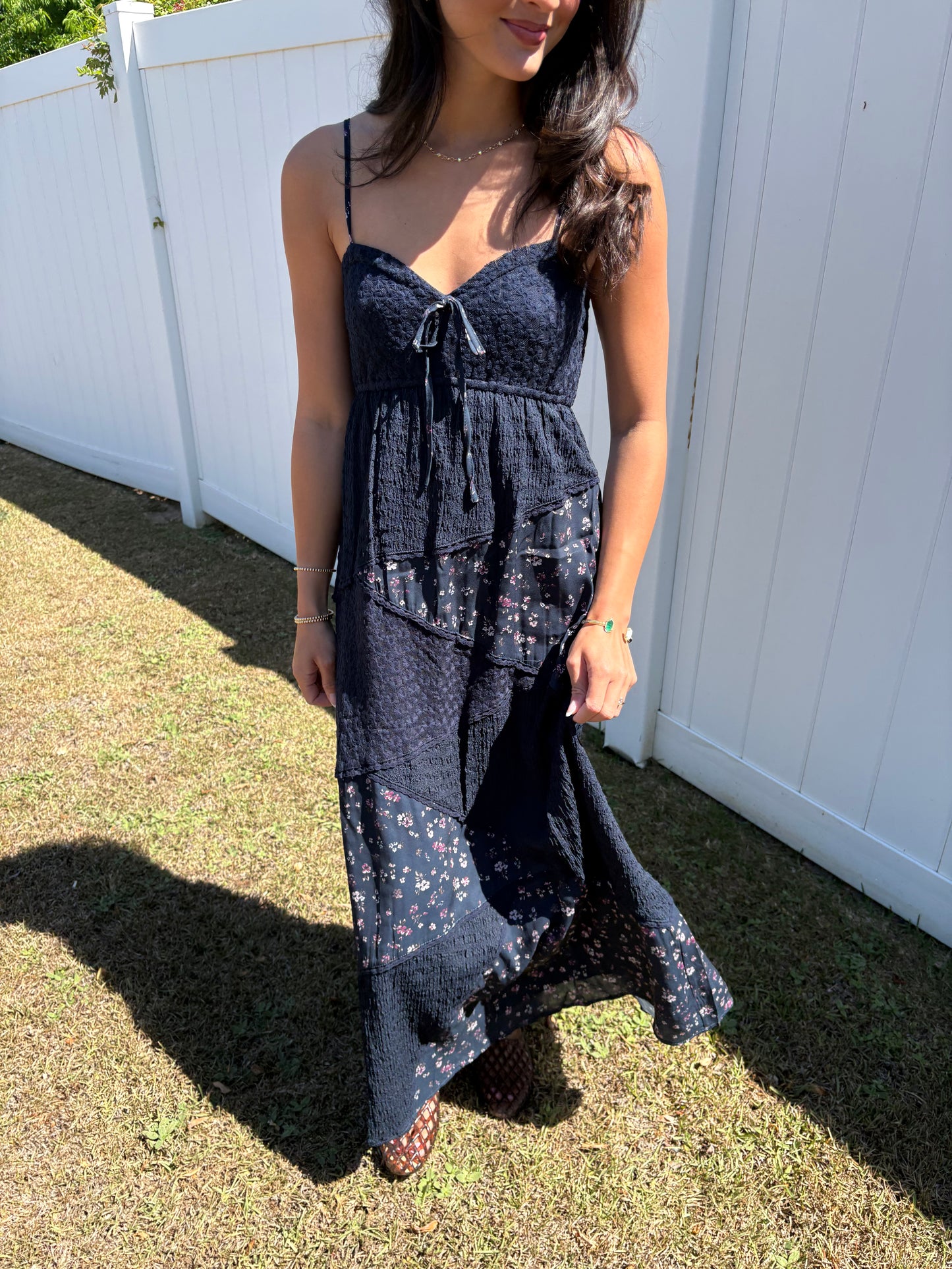 Indigo Patchwork Maxi Dress