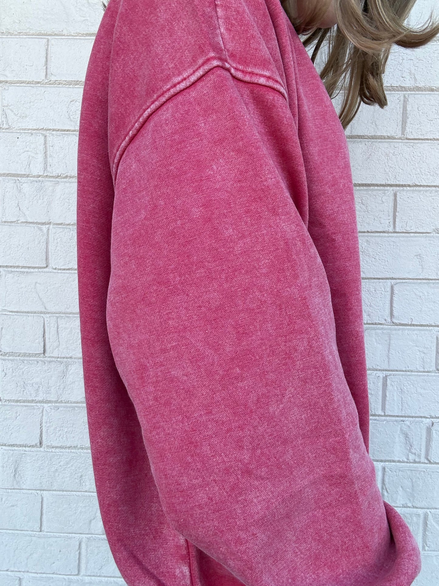 Nina Red Washed Pullover