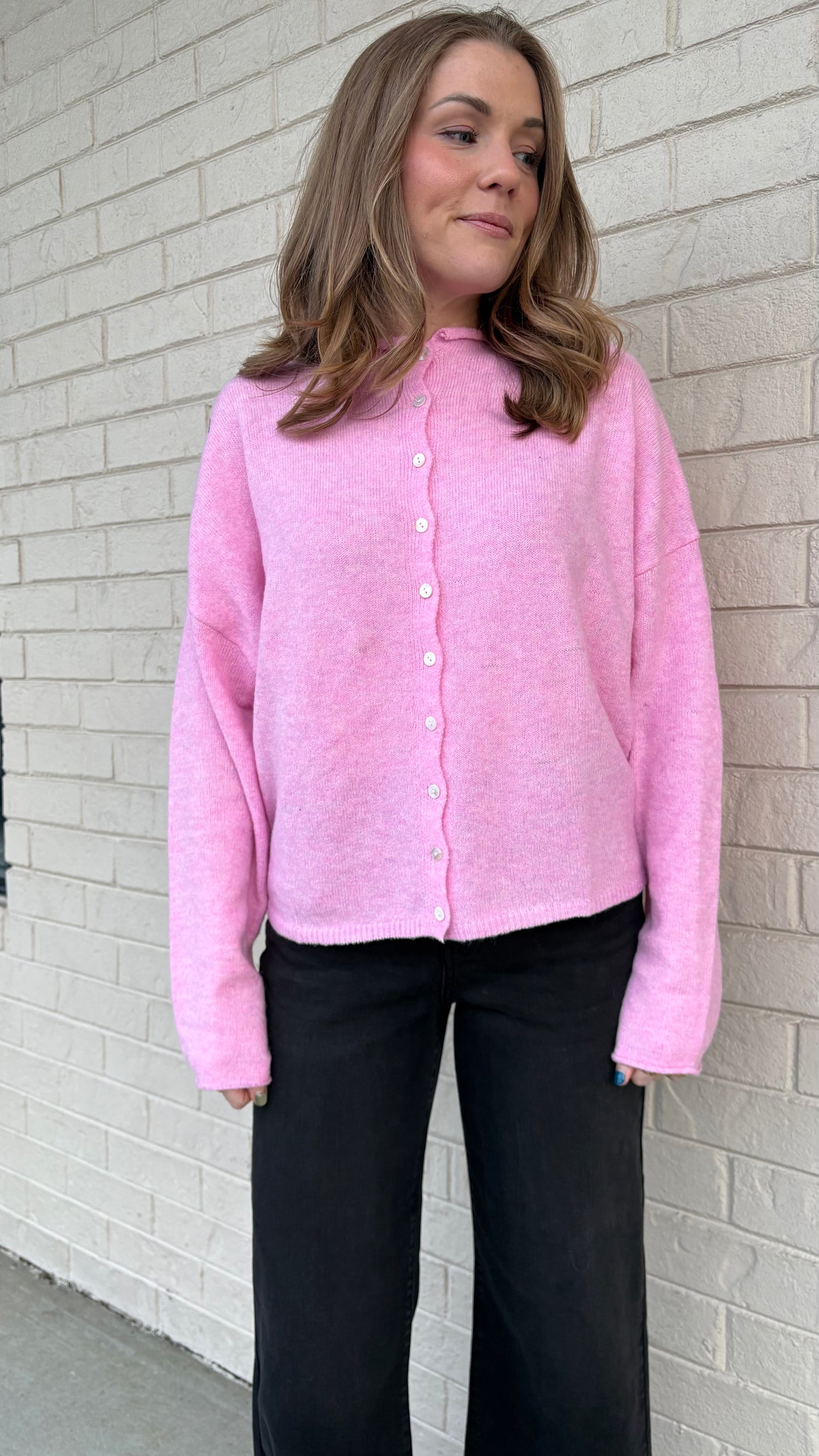 Pale Pink Piper Cardigan