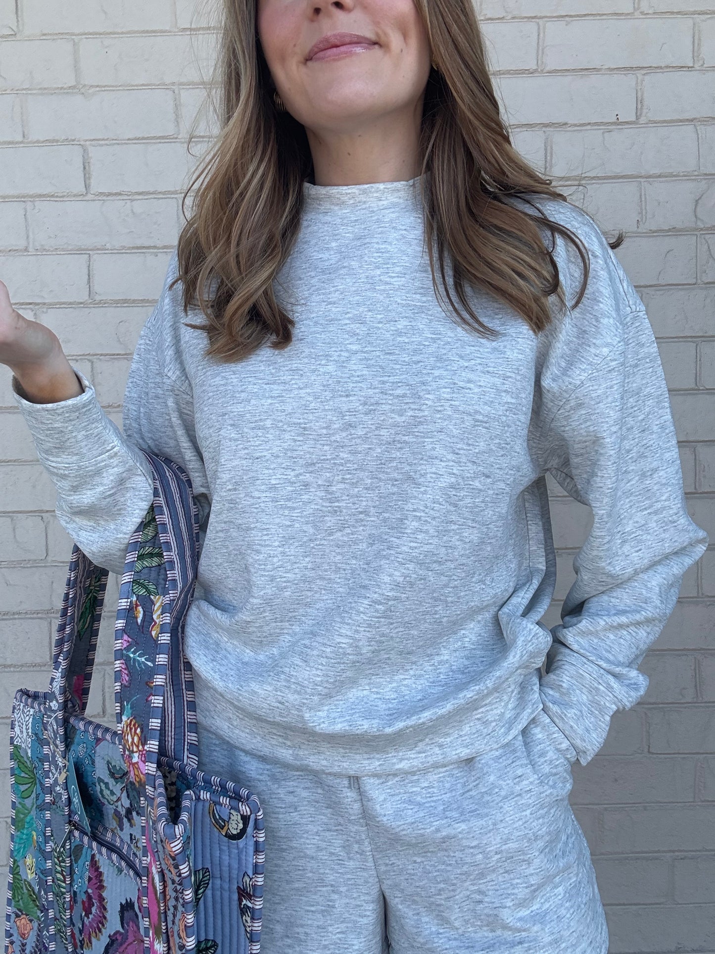 Grey Scuba Pullover Matching Set