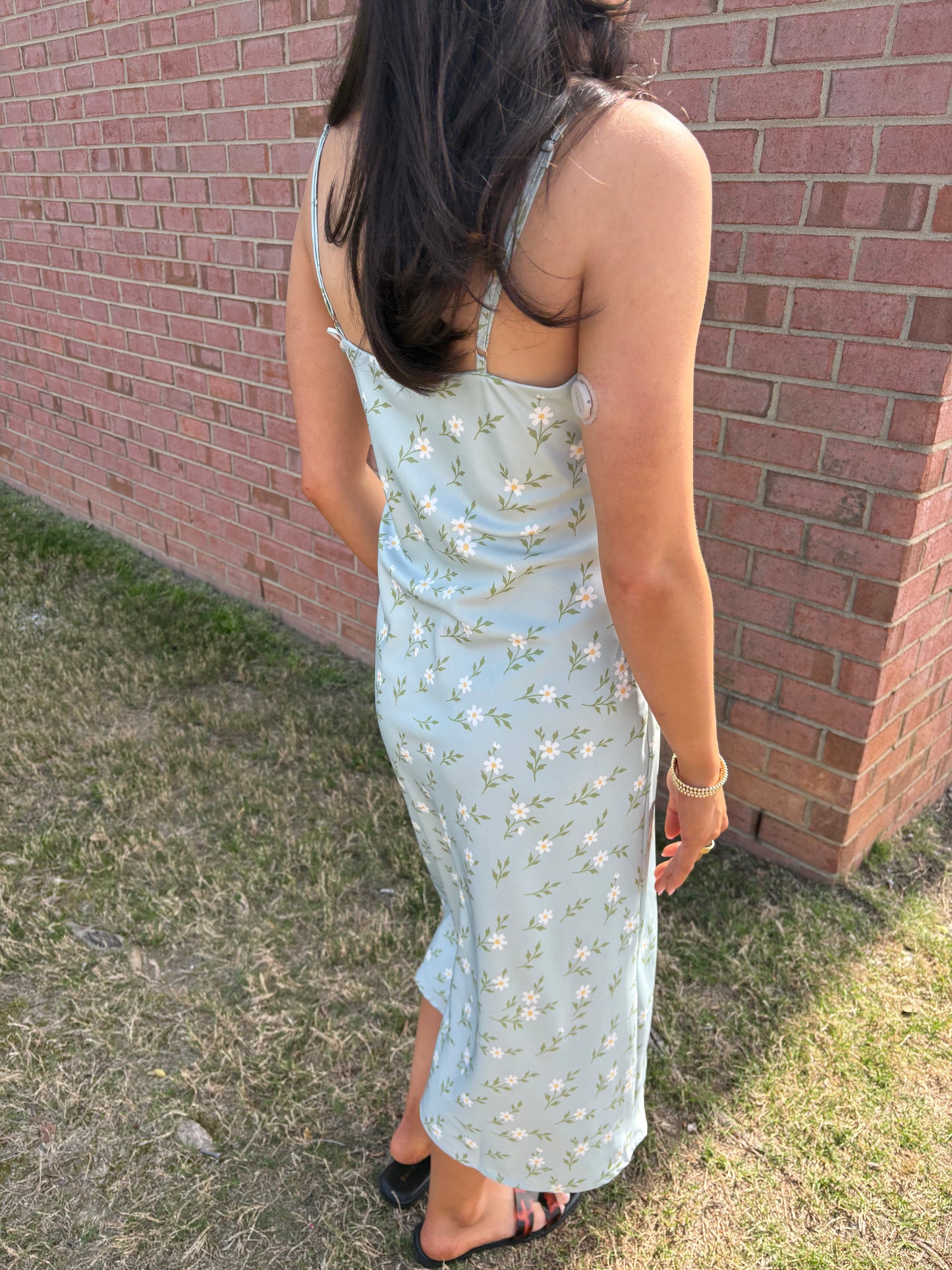 Mint Floral Midi Dress