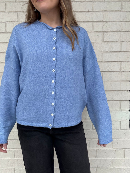 Dusty Blue Piper Cardigan