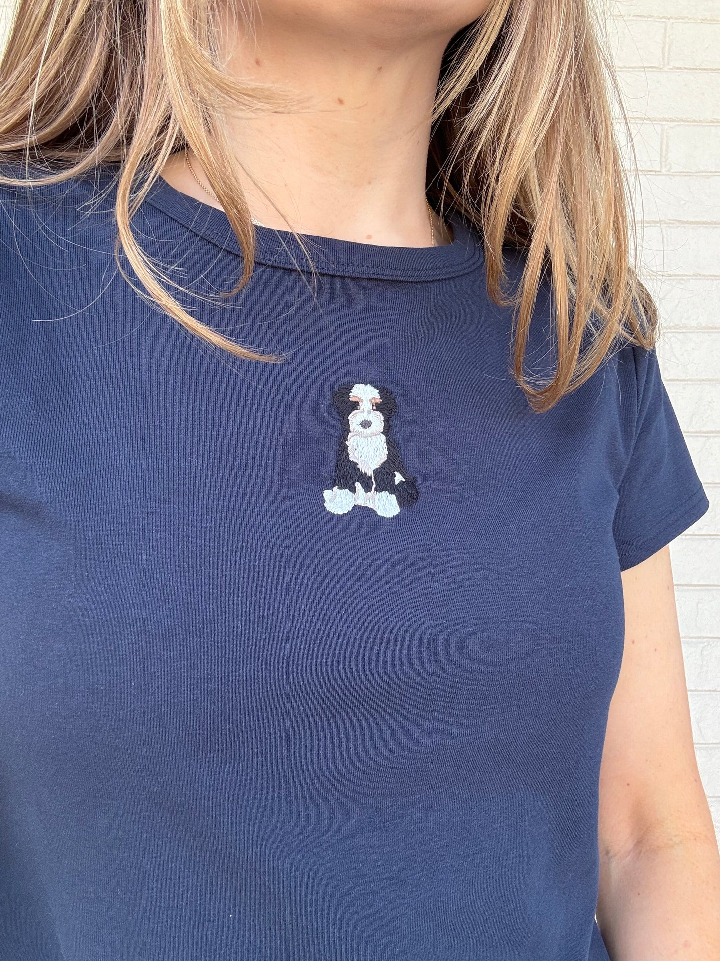 Puppy Embroidered Tee