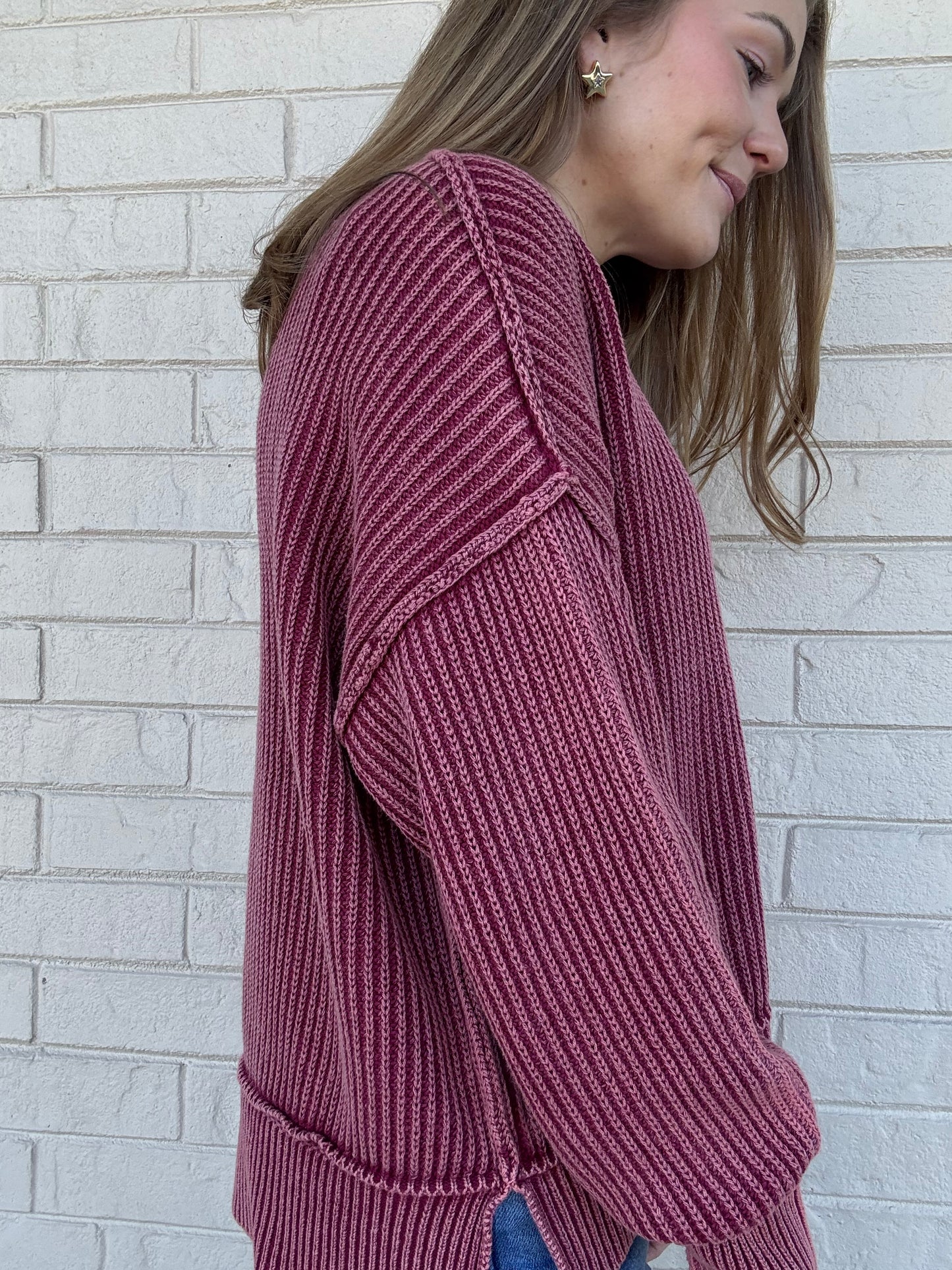 Ophelia Burgundy Sweater