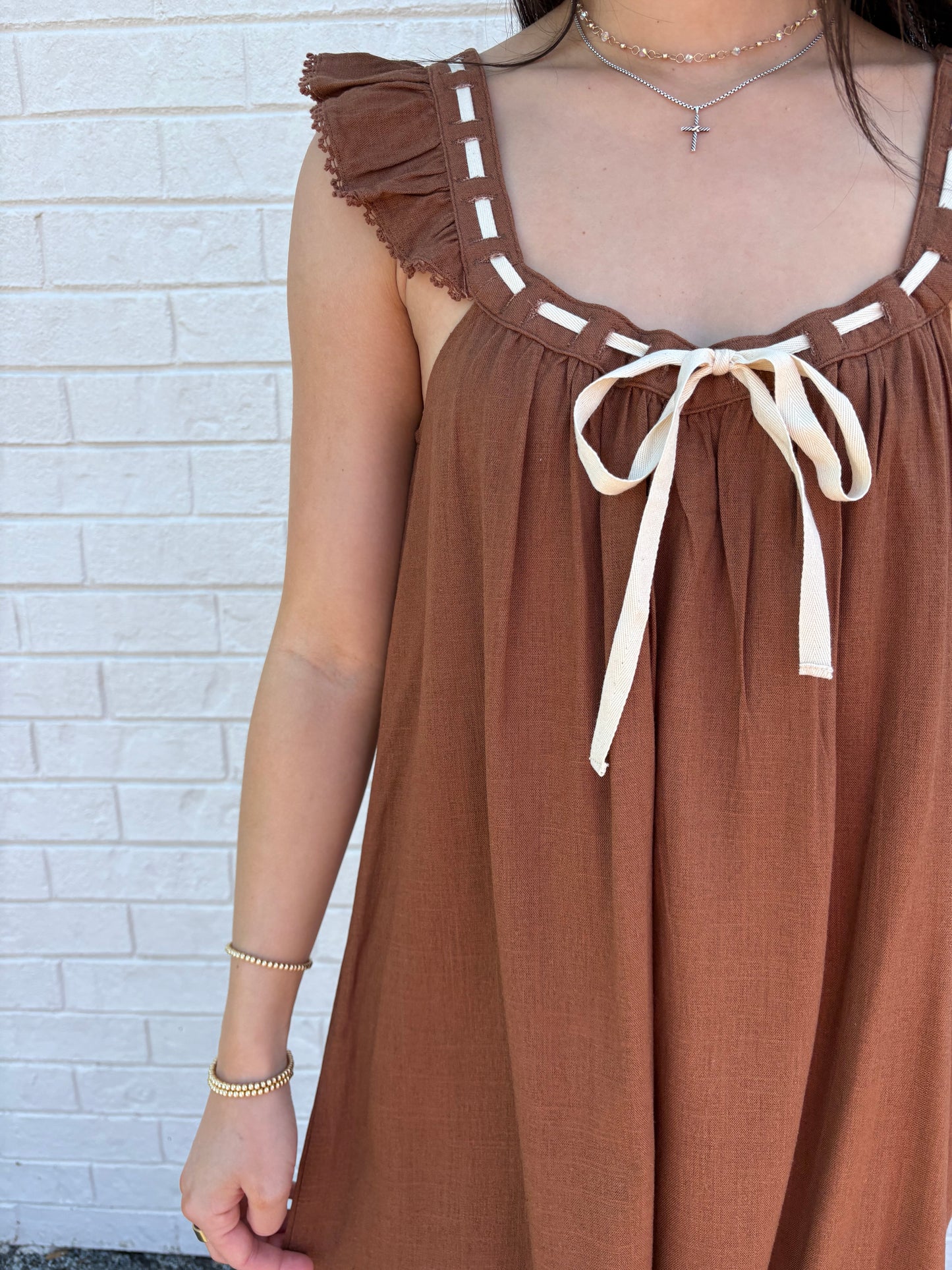 Roxy Mocha Mini Dress