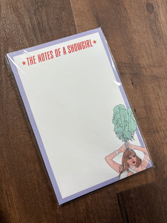 Notes of a Showgirl Notepad