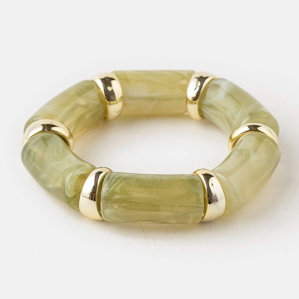 Resin Cylinder Block Bracelets