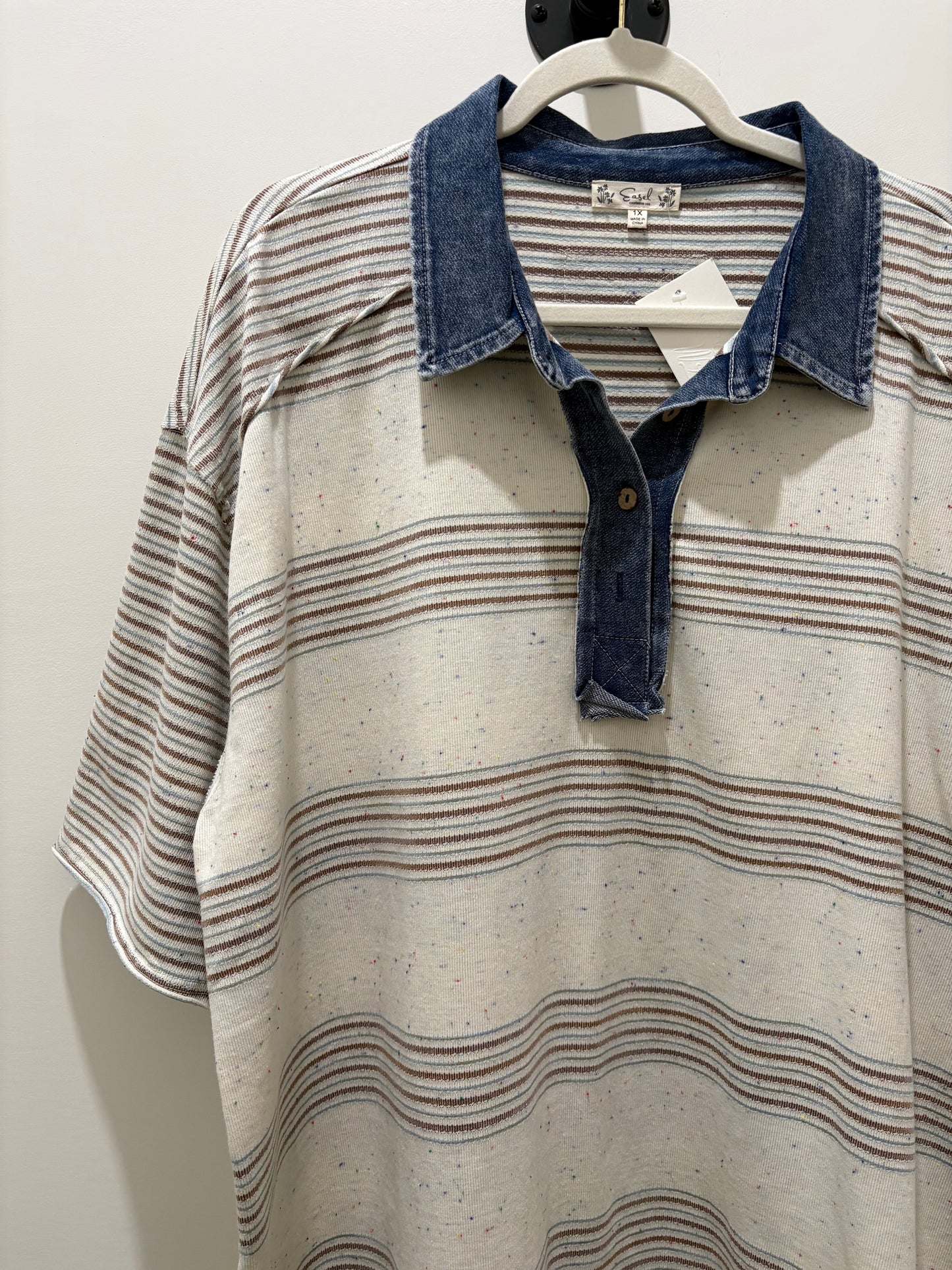 Brooklyn Striped Cotton Blouse