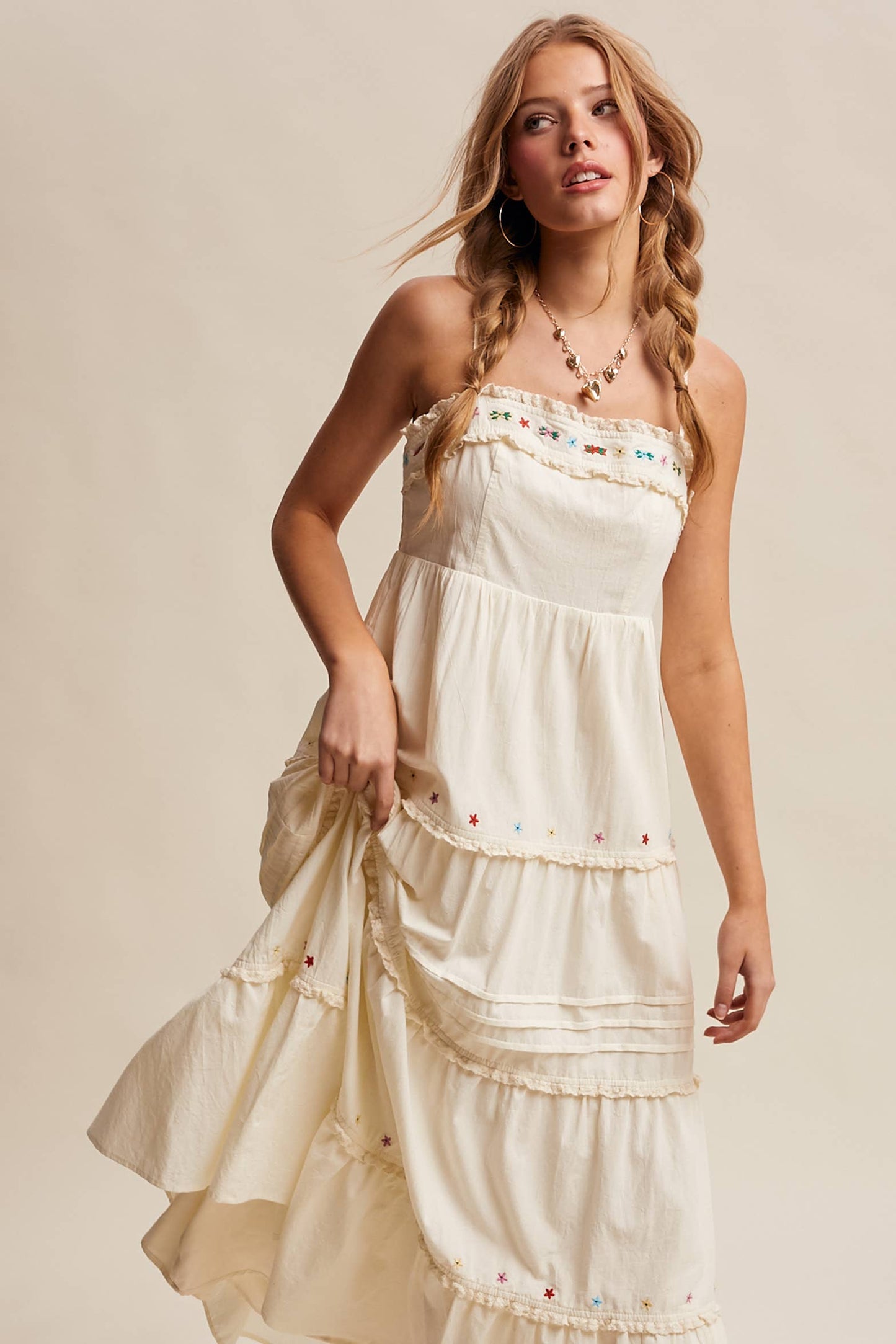 Capri Embroidered Maxi Dress