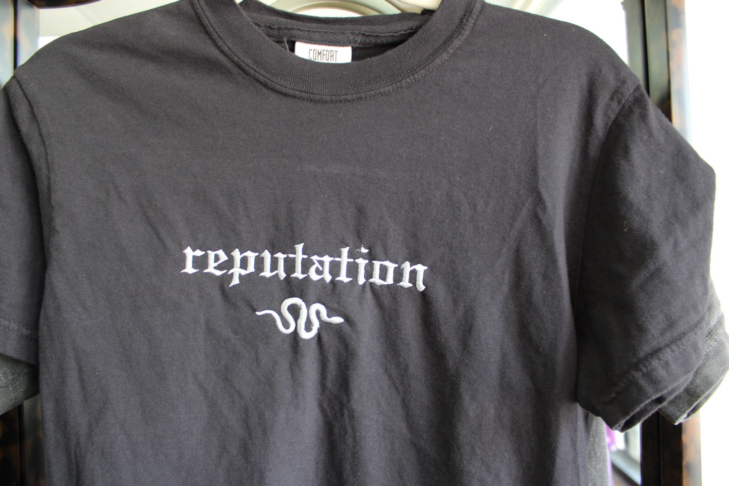 Black Rep Embroidered Tee