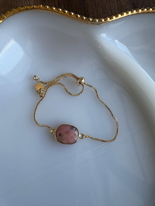 Pink Opal Adjustable Bracelet