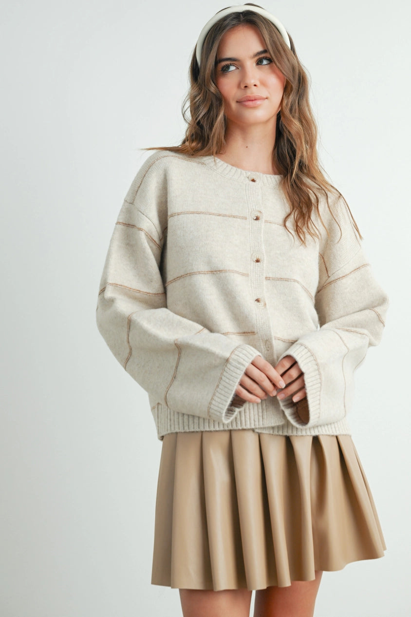 Ivory Button Cardigan