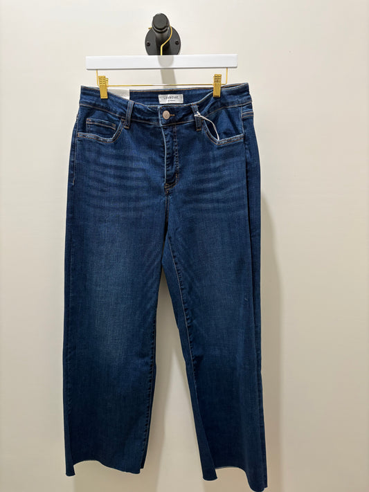 Tummy Control Wide Leg Cropped Denim