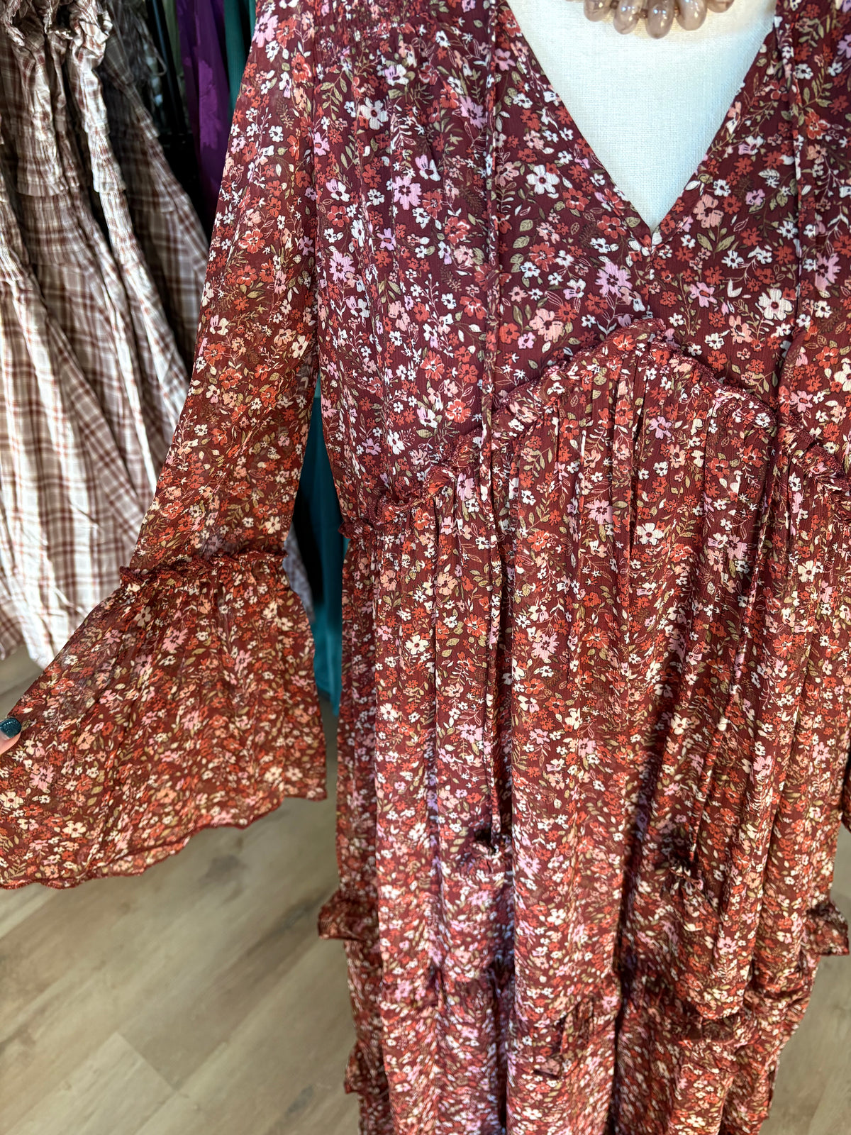 Mulled Wine Midi Dress