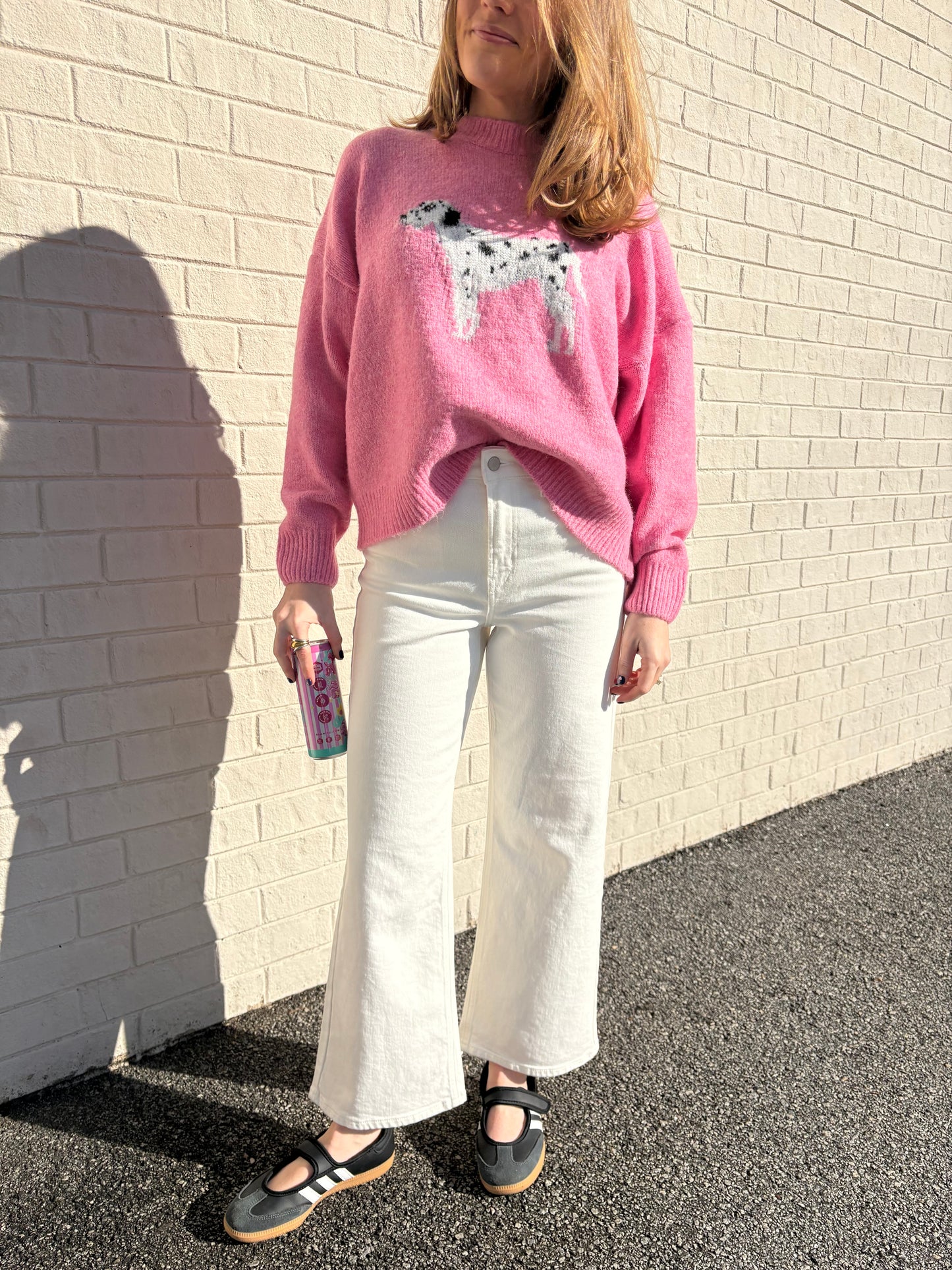 Slim Wide Leg White Denim