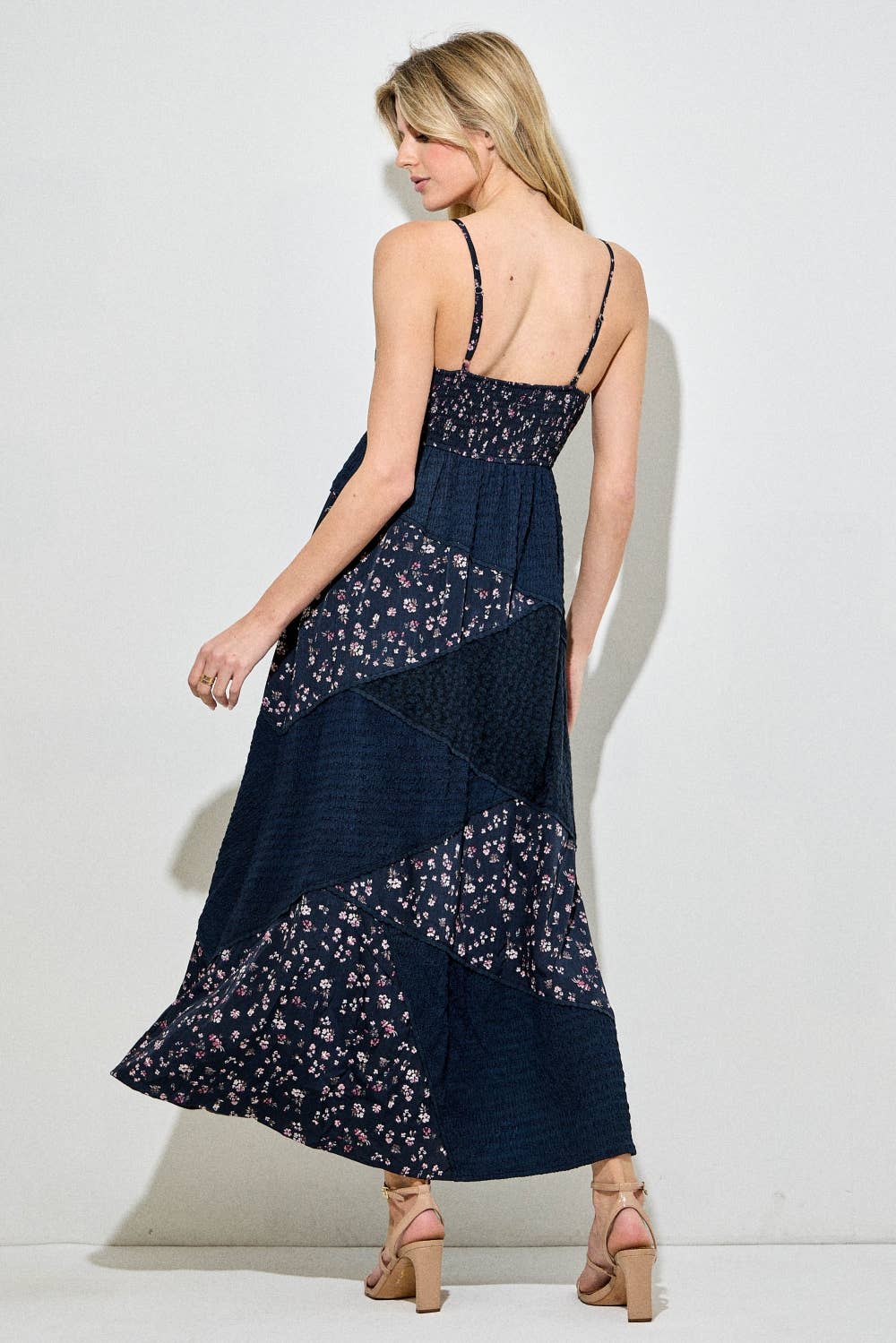 Indigo Patchwork Maxi Dress
