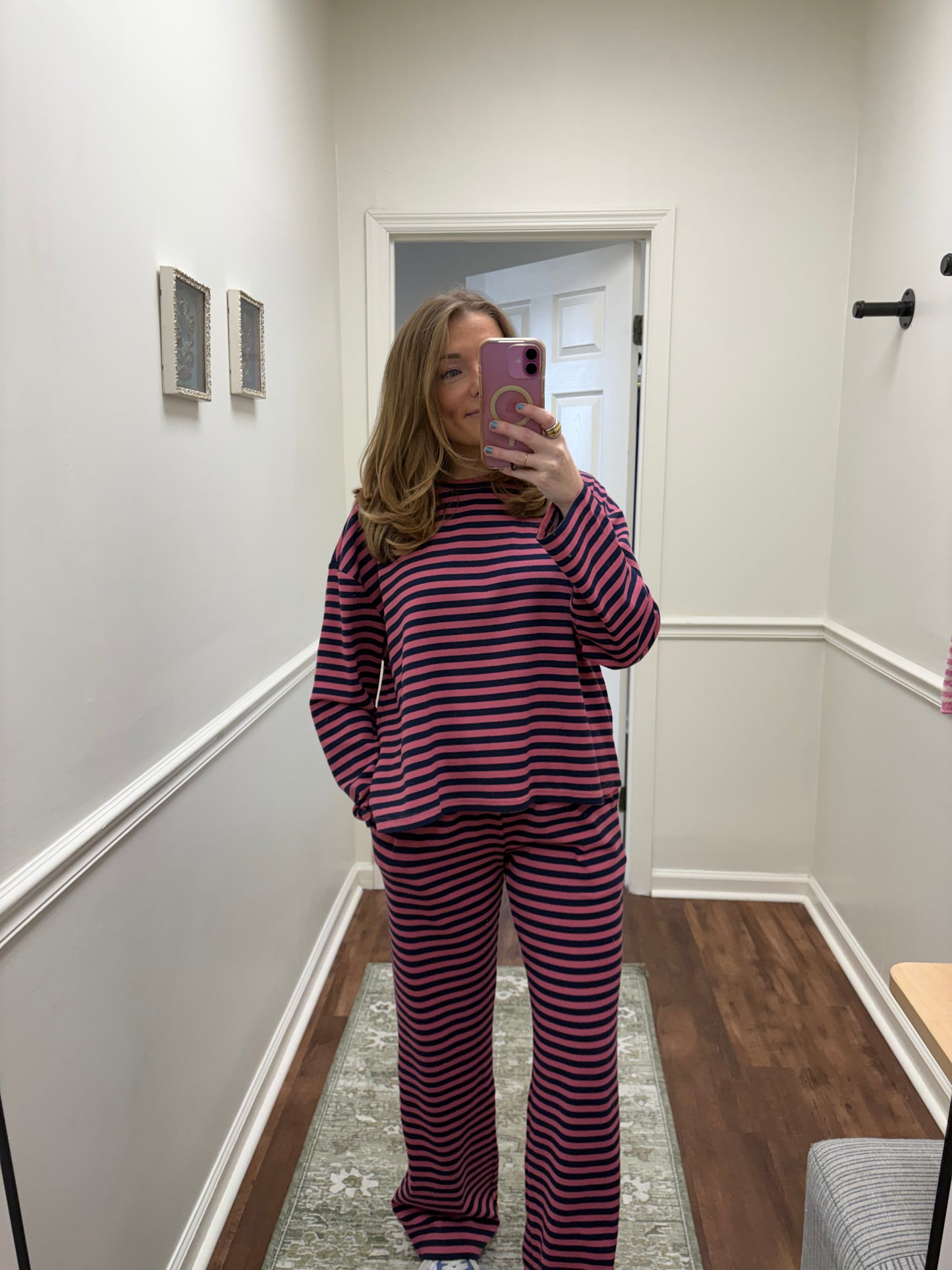 Pinkberry Striped Matching Set