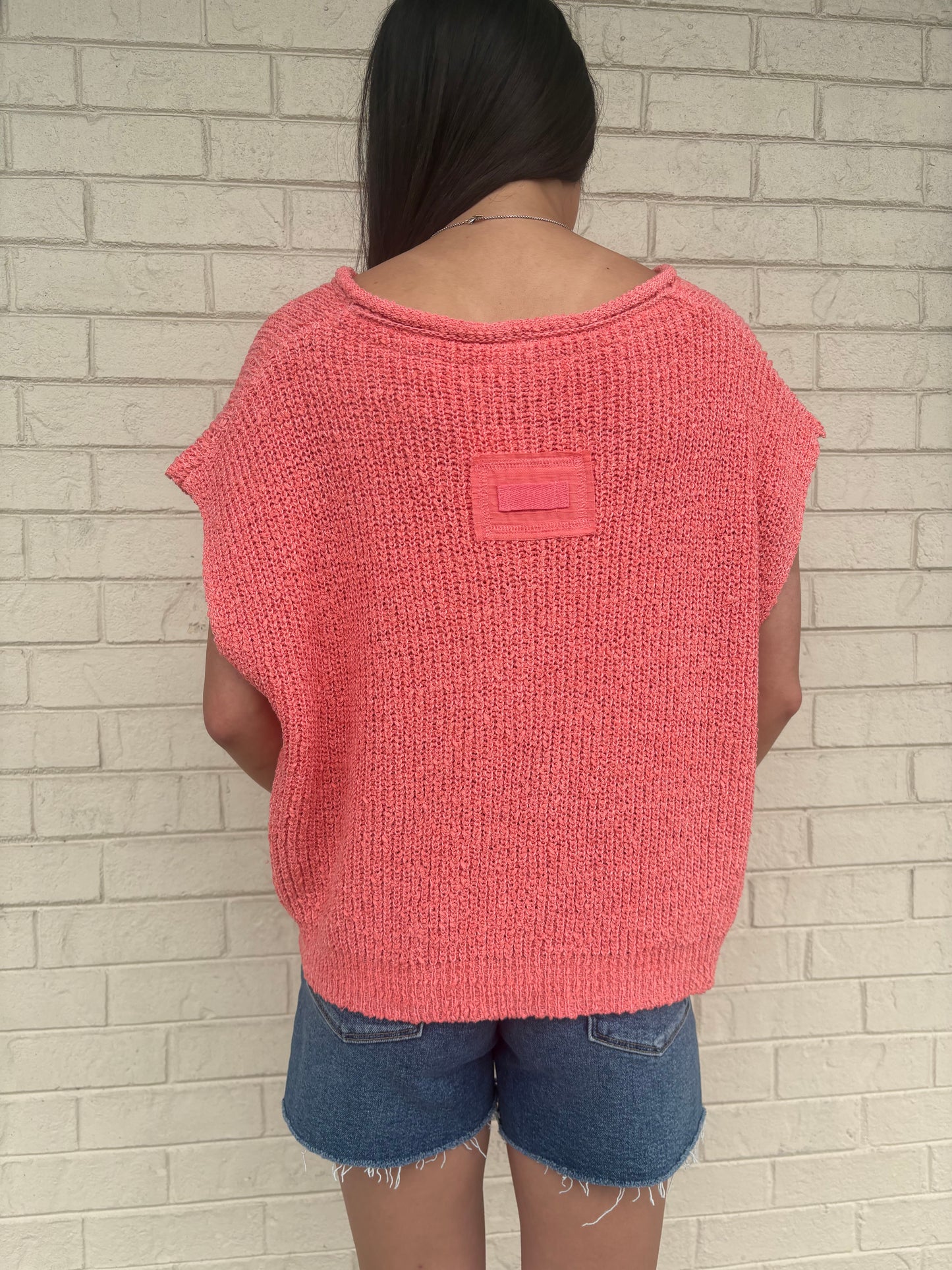 Benny Coral Sweater Top