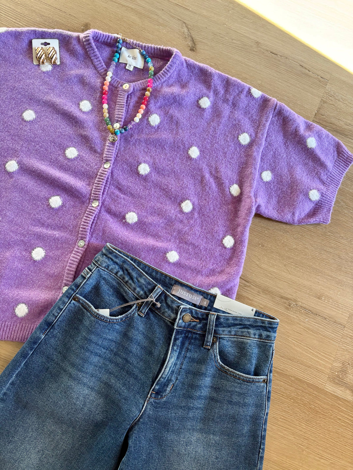 Dottie Polka Dot Short Sleeve Cardigans