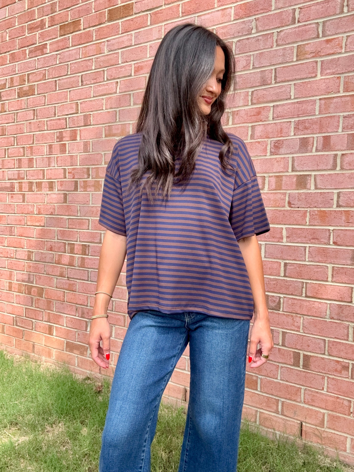 Buttery Soft Oversized Striped Tees