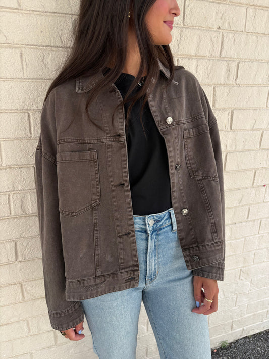 Espresso Denim Jacket