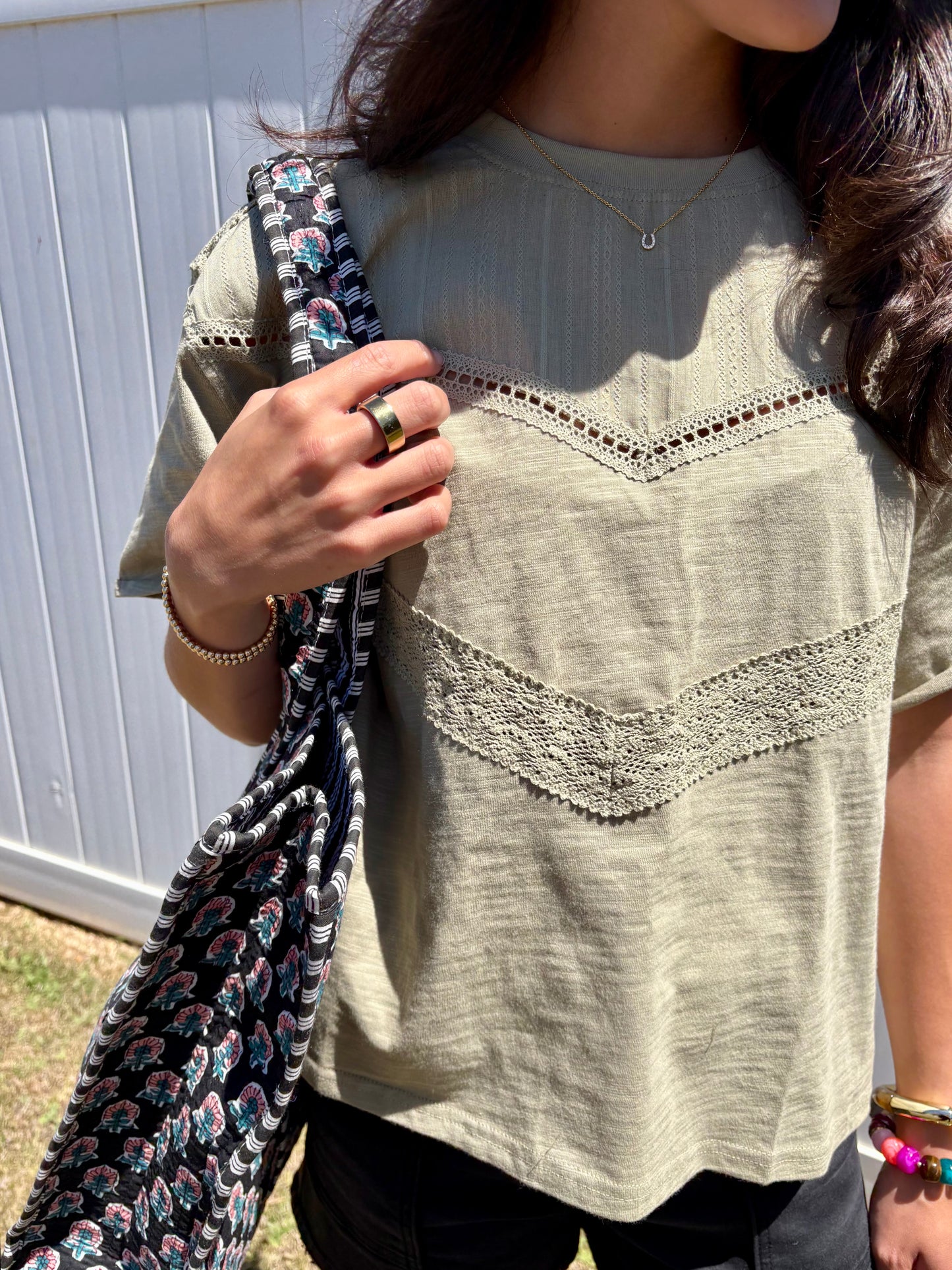 Brynn Cotton Olive Blouse