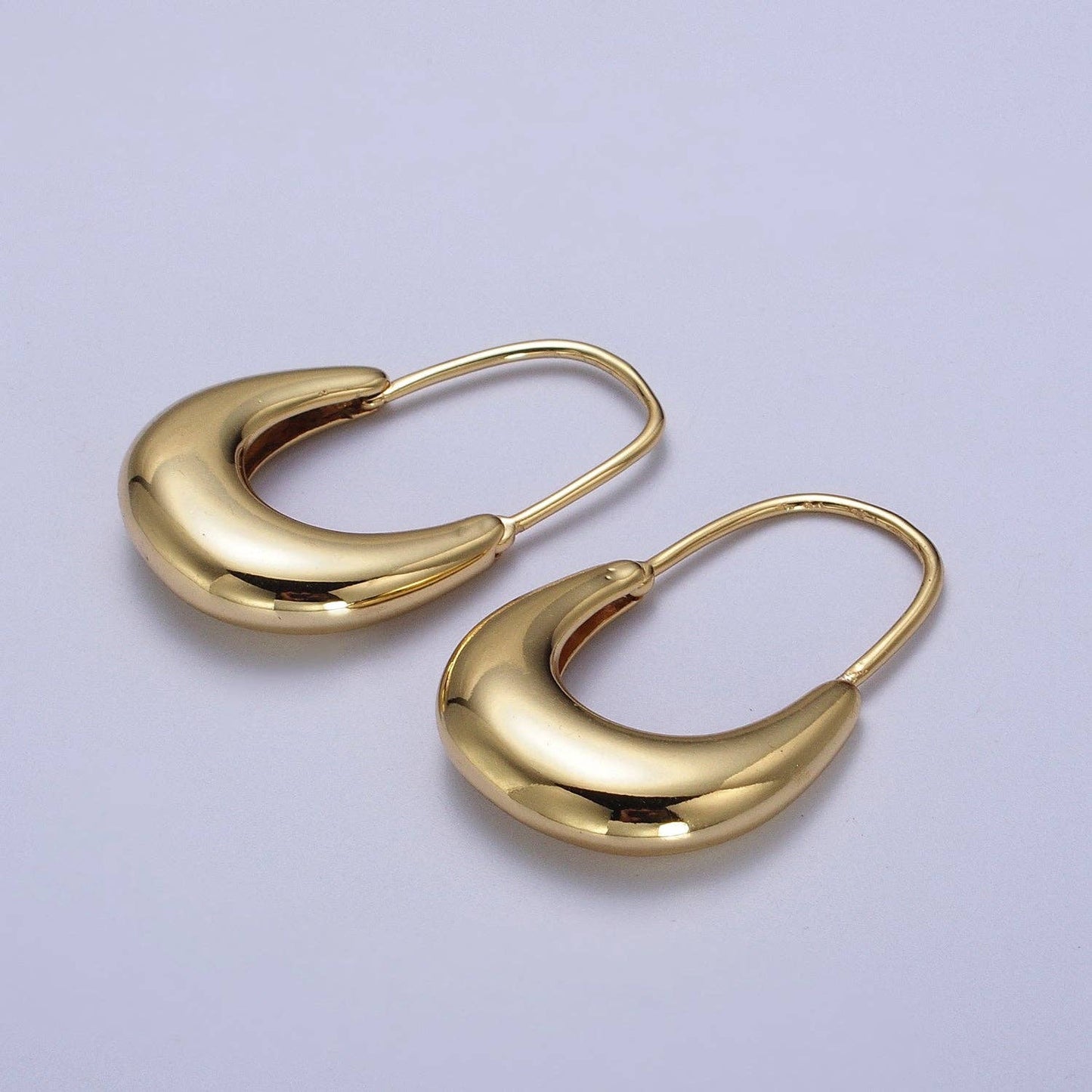 Crescent U Hoop Earrings