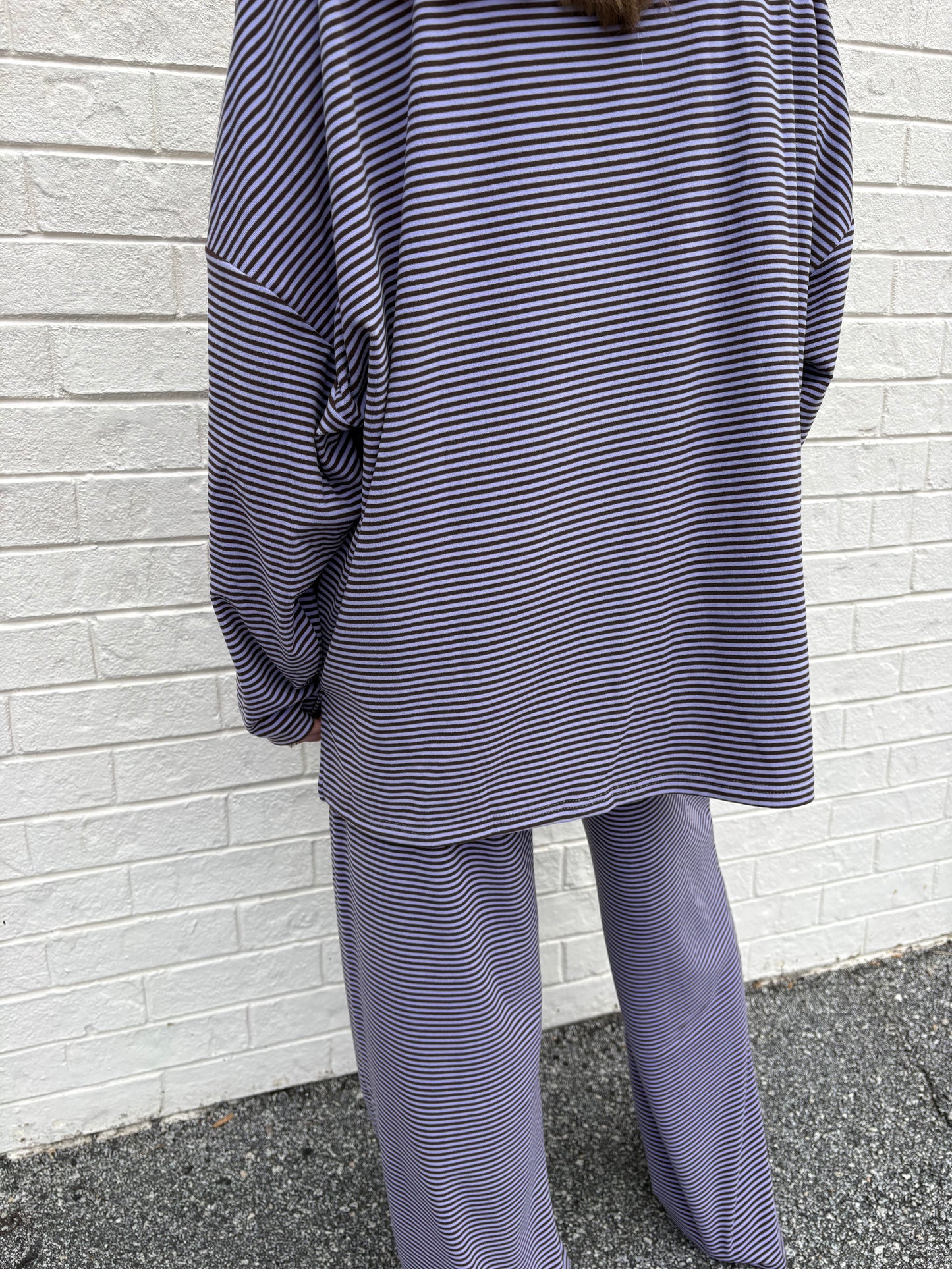 Emilie Purple Striped Top