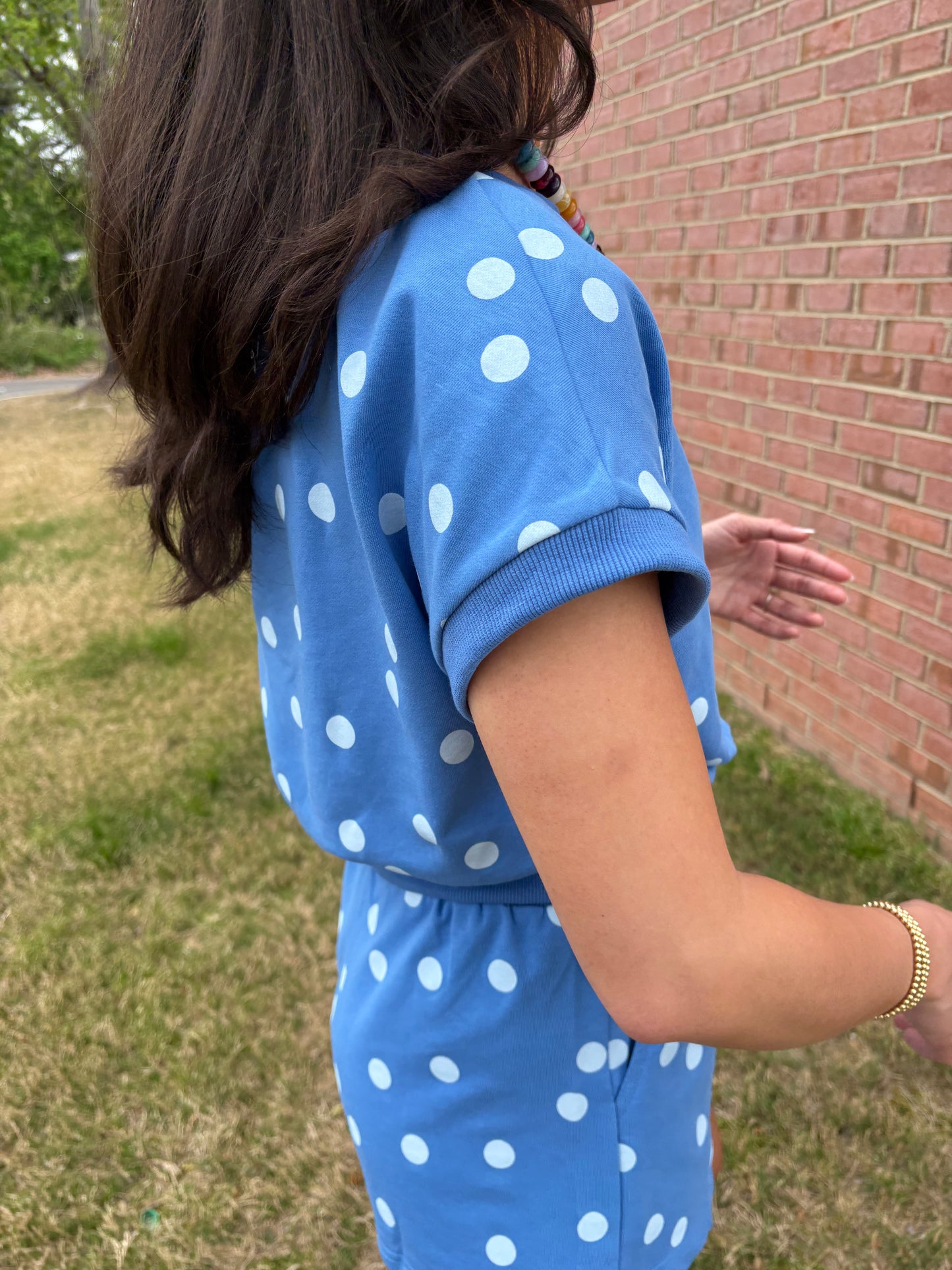 Blue Dottie Matching Set