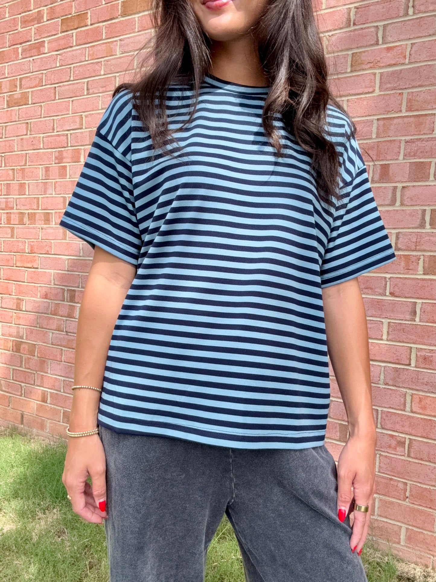 Buttery Soft Oversized Striped Tees
