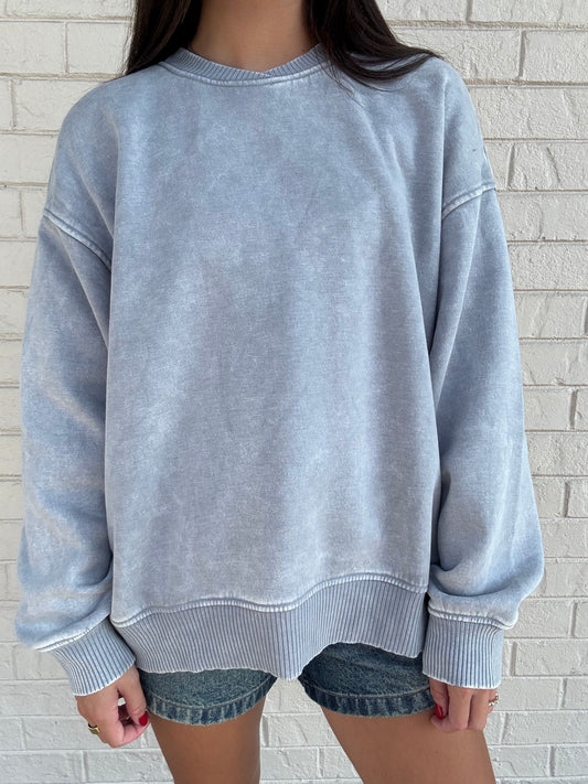 Nina Grey Washed Pullover