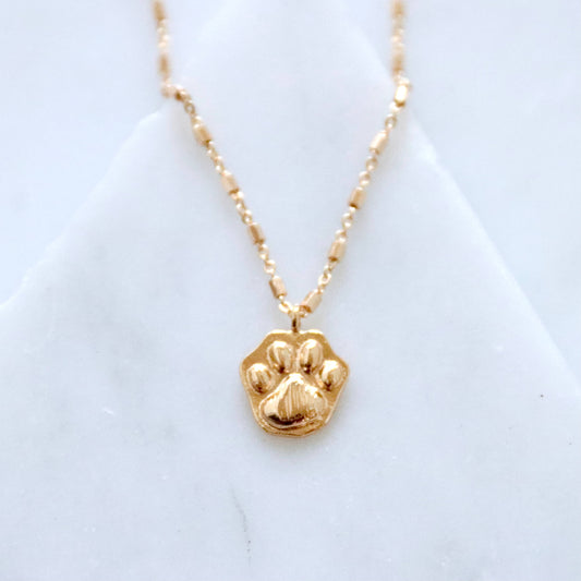 18K Paw Necklace