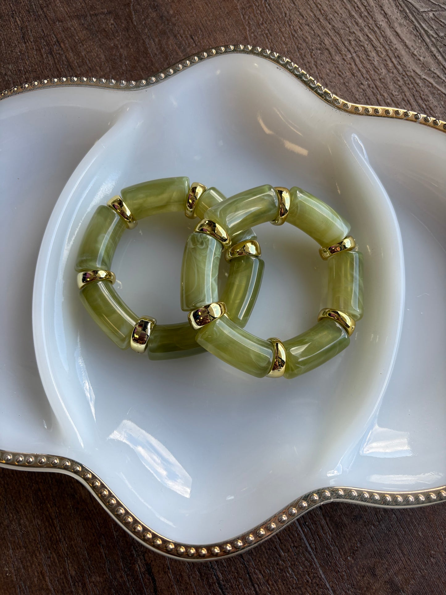 Resin Cylinder Block Bracelets