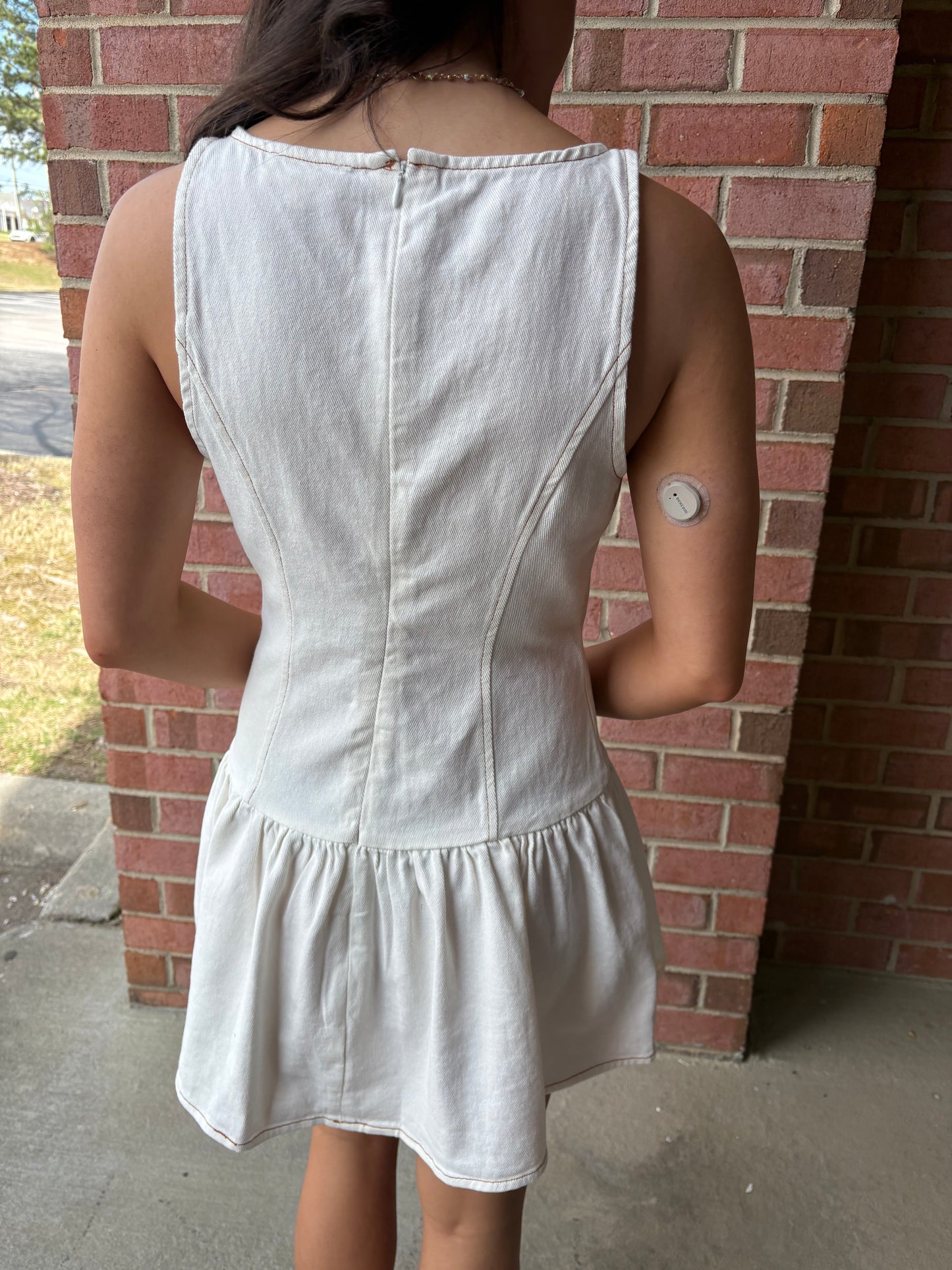 Joey White Mini Denim Dress