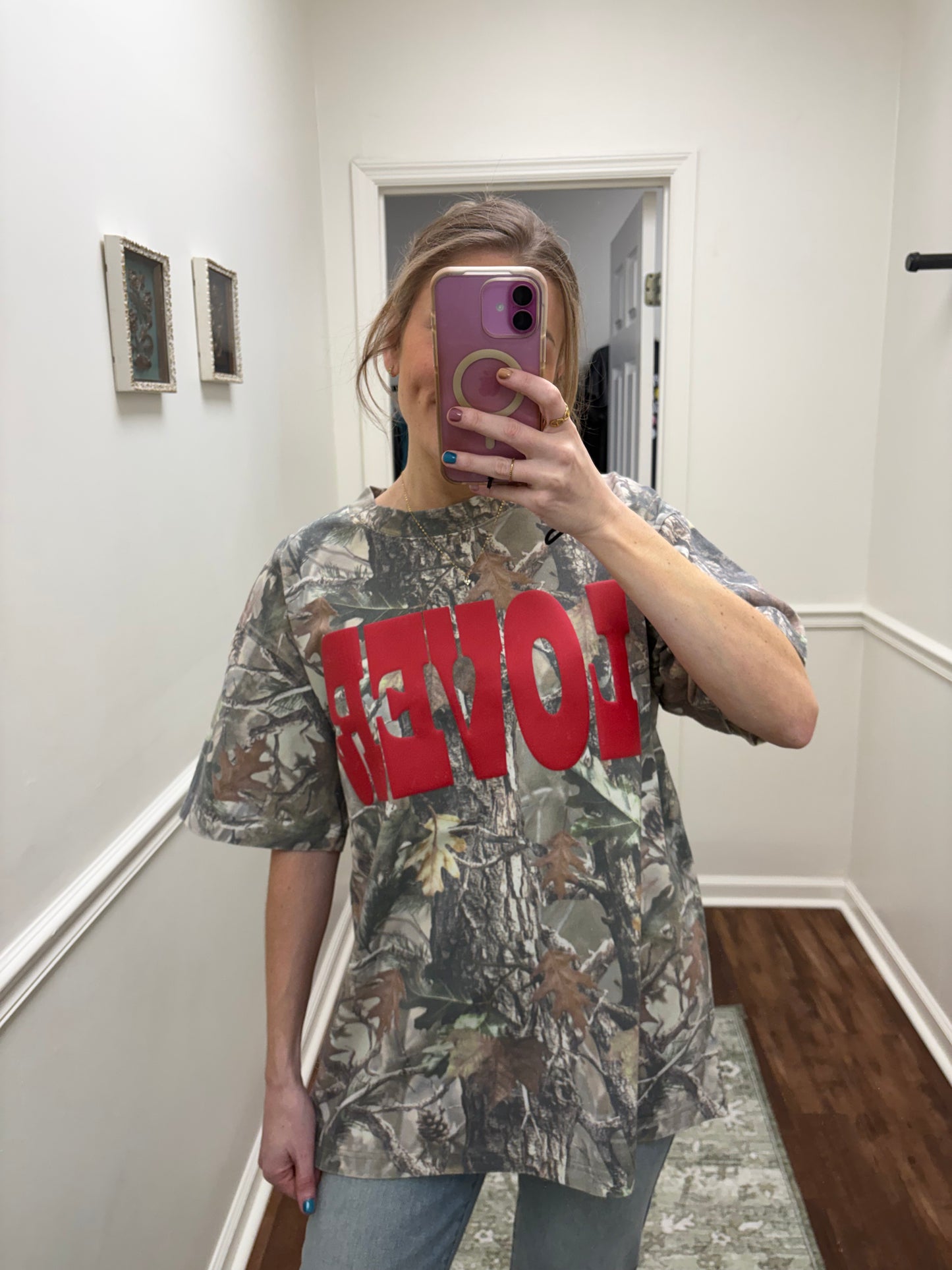 LOVER Puff Camo Oversized Tee