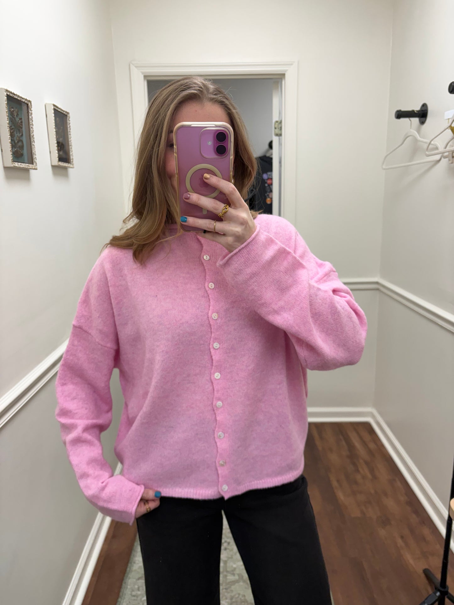 Pale Pink Piper Cardigan