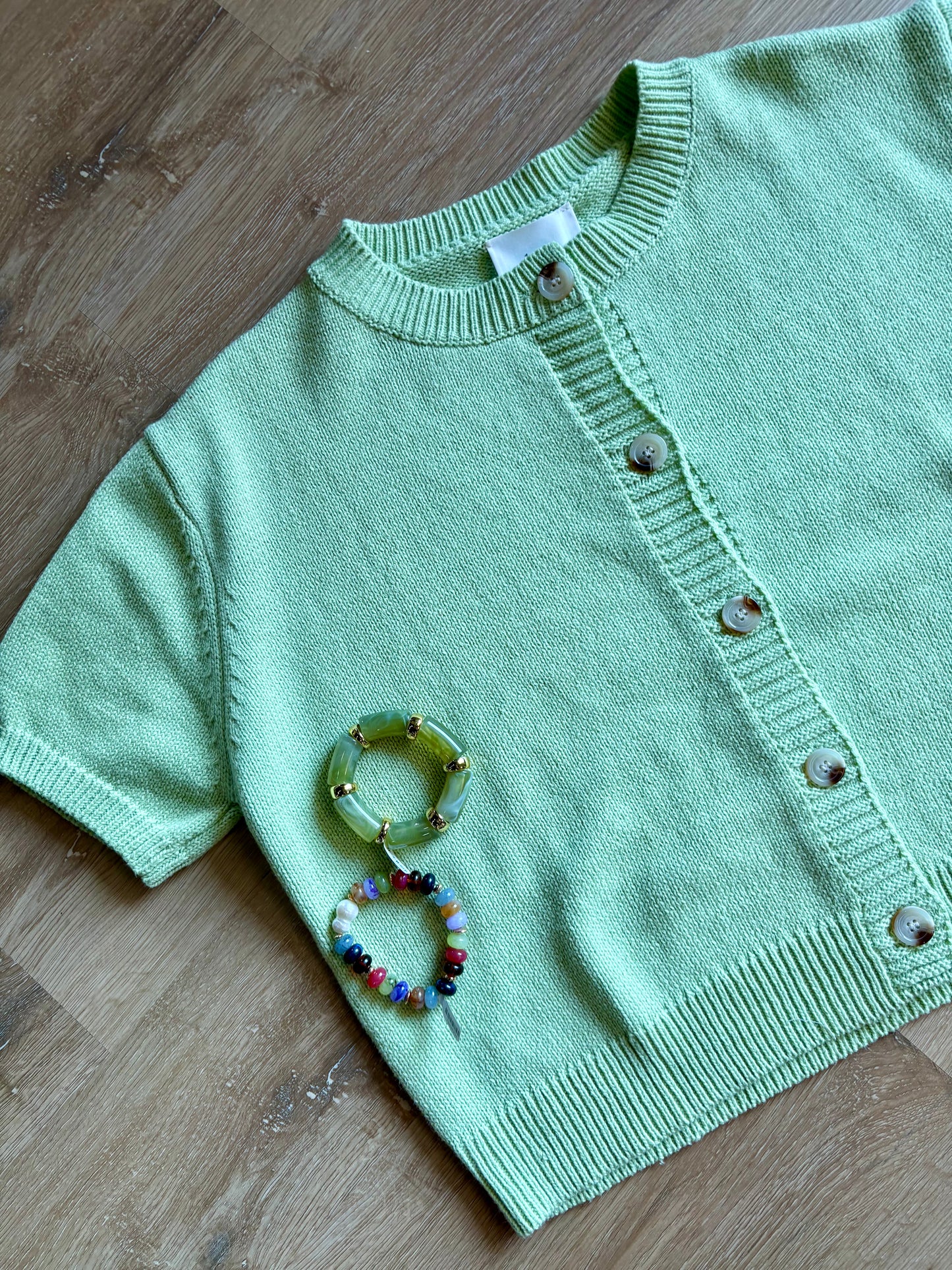 Key Lime Short Sleeve Cardigan