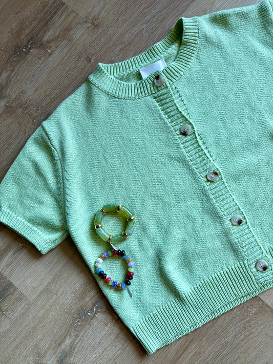 Key Lime Short Sleeve Cardigan