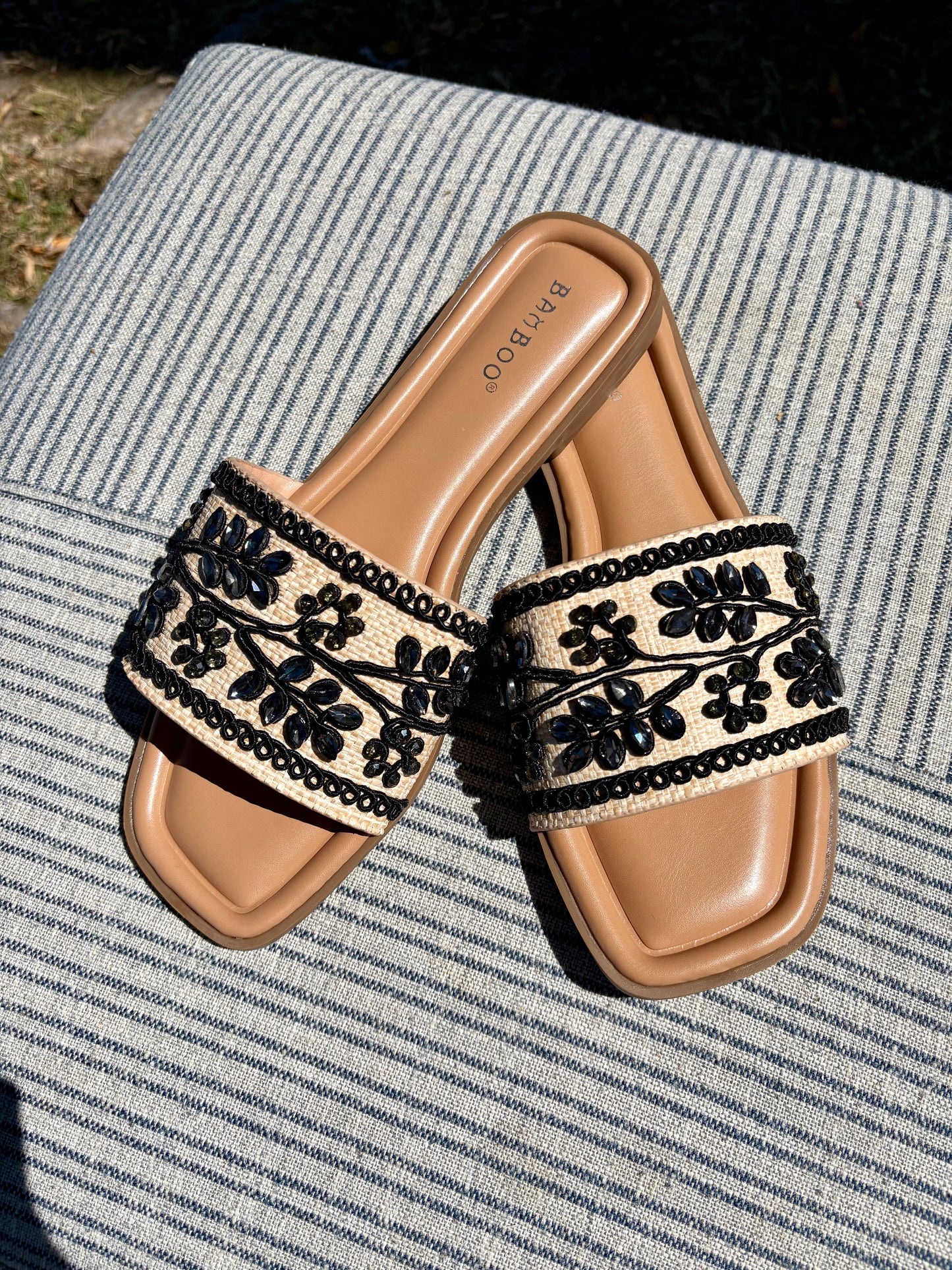 Beaded Raffia Sandal